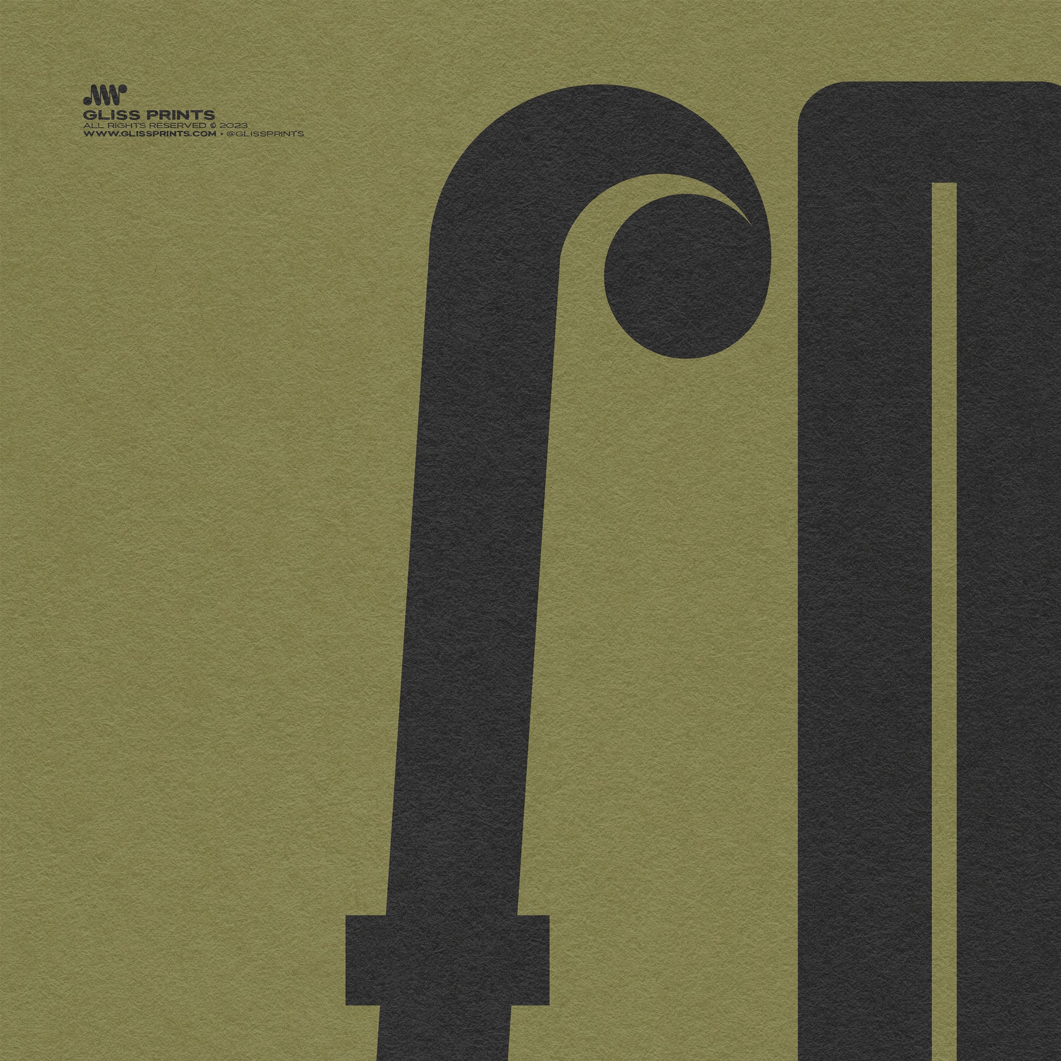 Forte Typography Music Poster, Green
