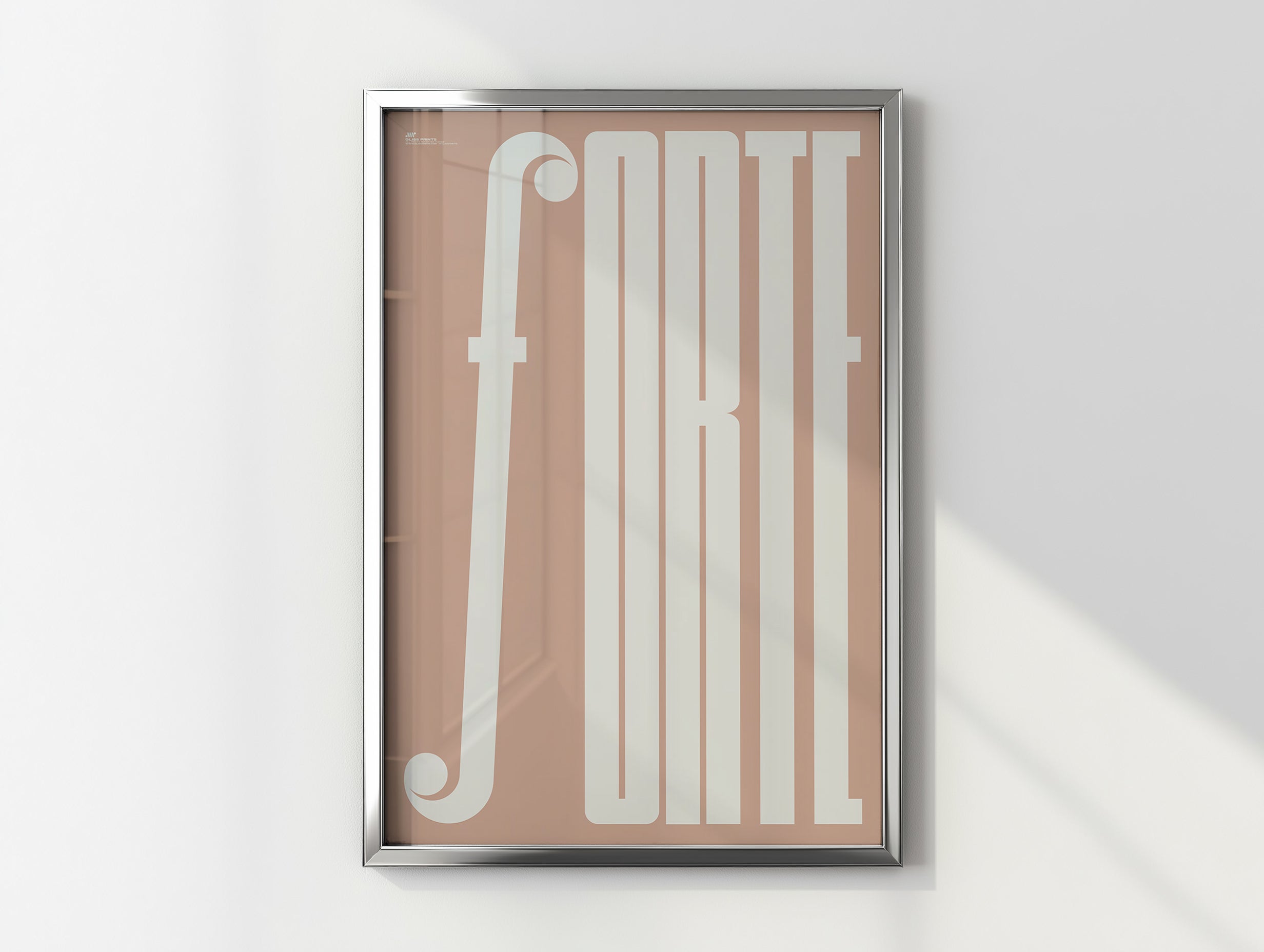 Forte Typography Music Poster, Pink