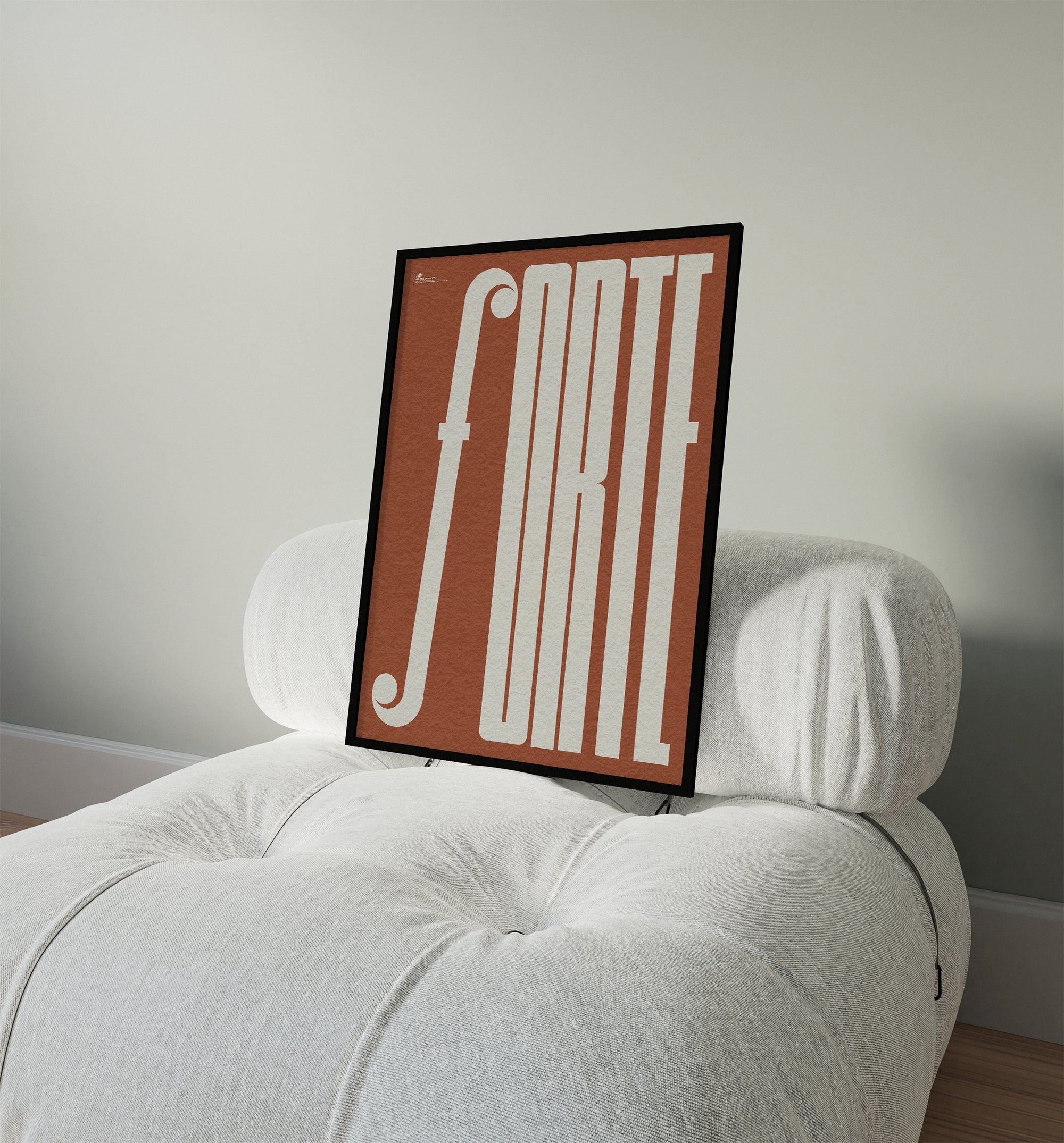 Forte Typography Music Poster, Red