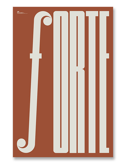 Forte Typography Music Poster, Red