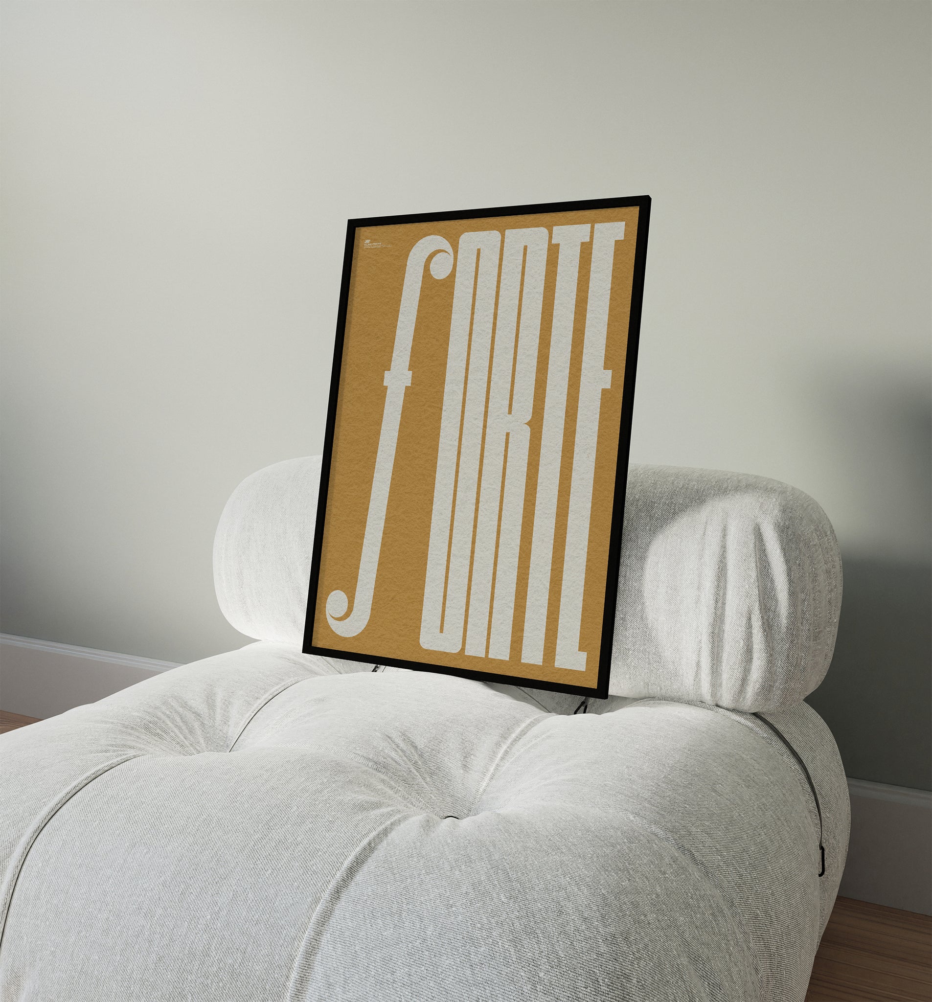 Forte Typography Music Poster, Yellow