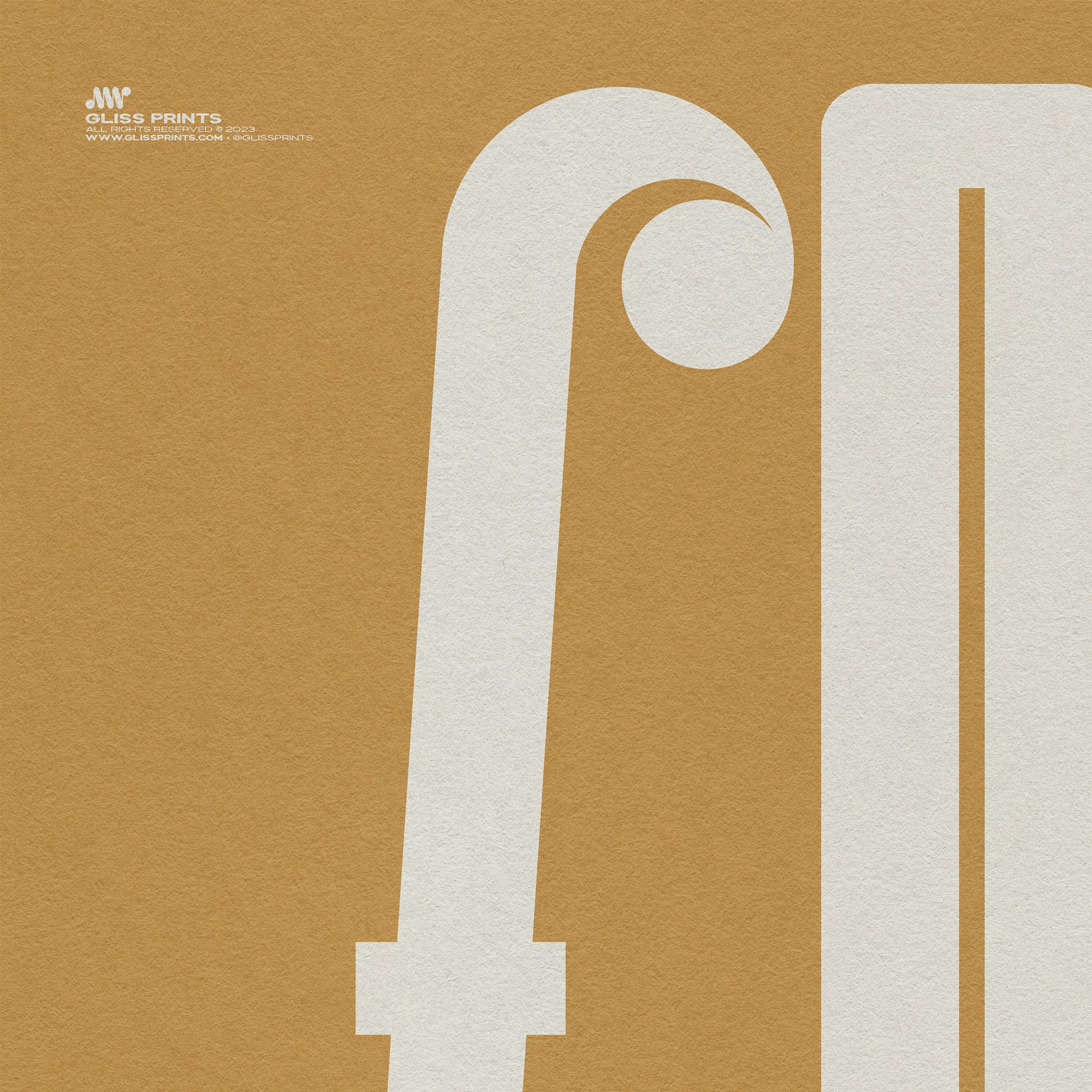 Forte Typography Music Poster, Yellow
