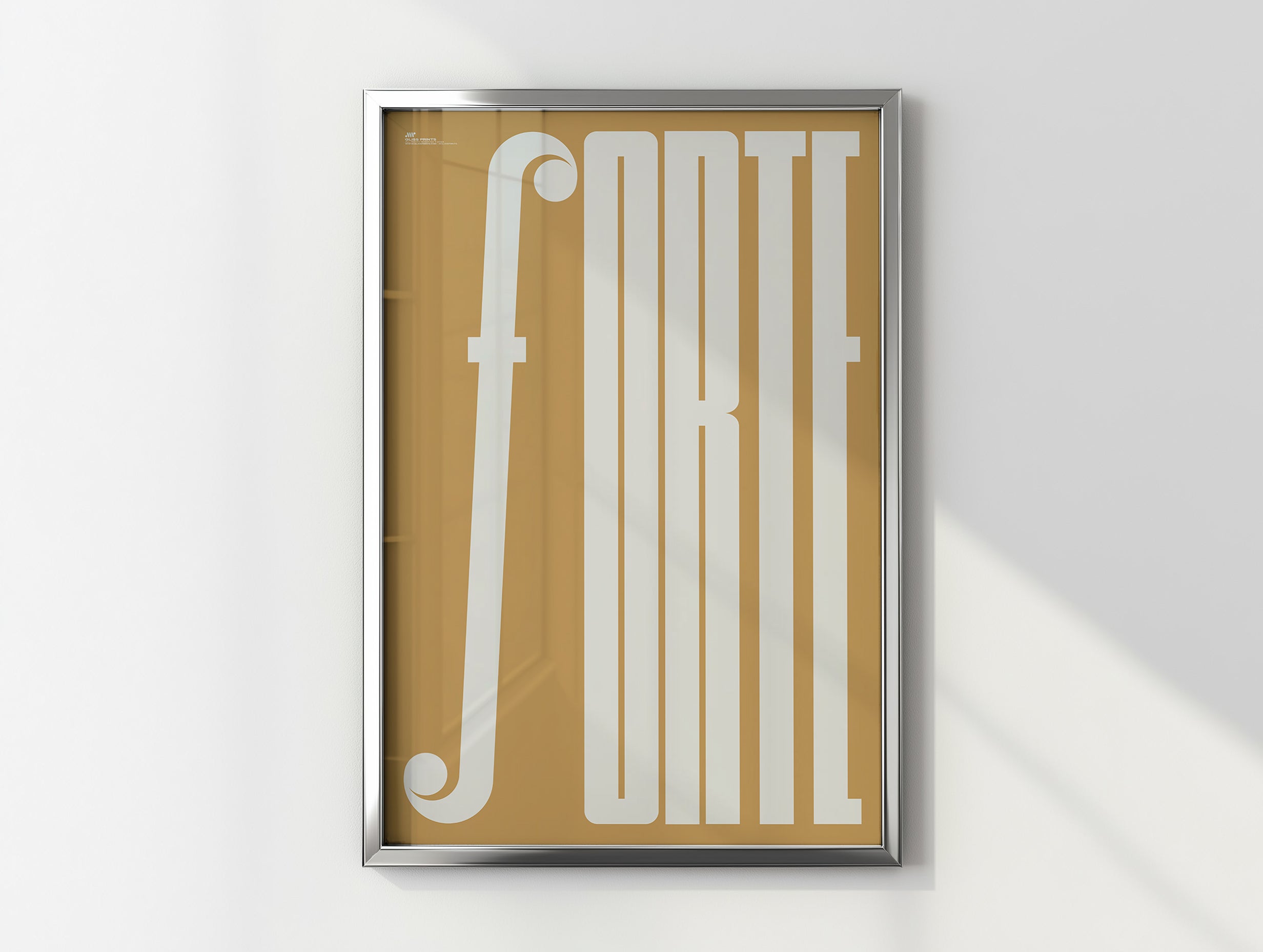 Forte Typography Music Poster, Yellow