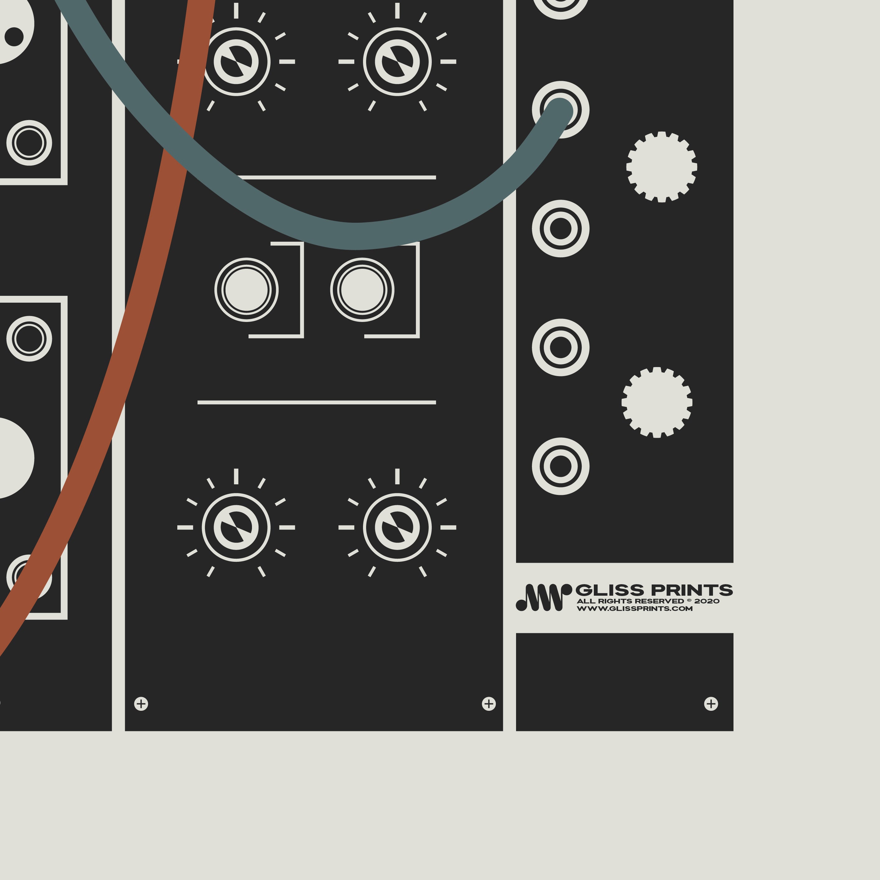 Modular Synthesizer Poster, Eurorack Inspired Print, Cream