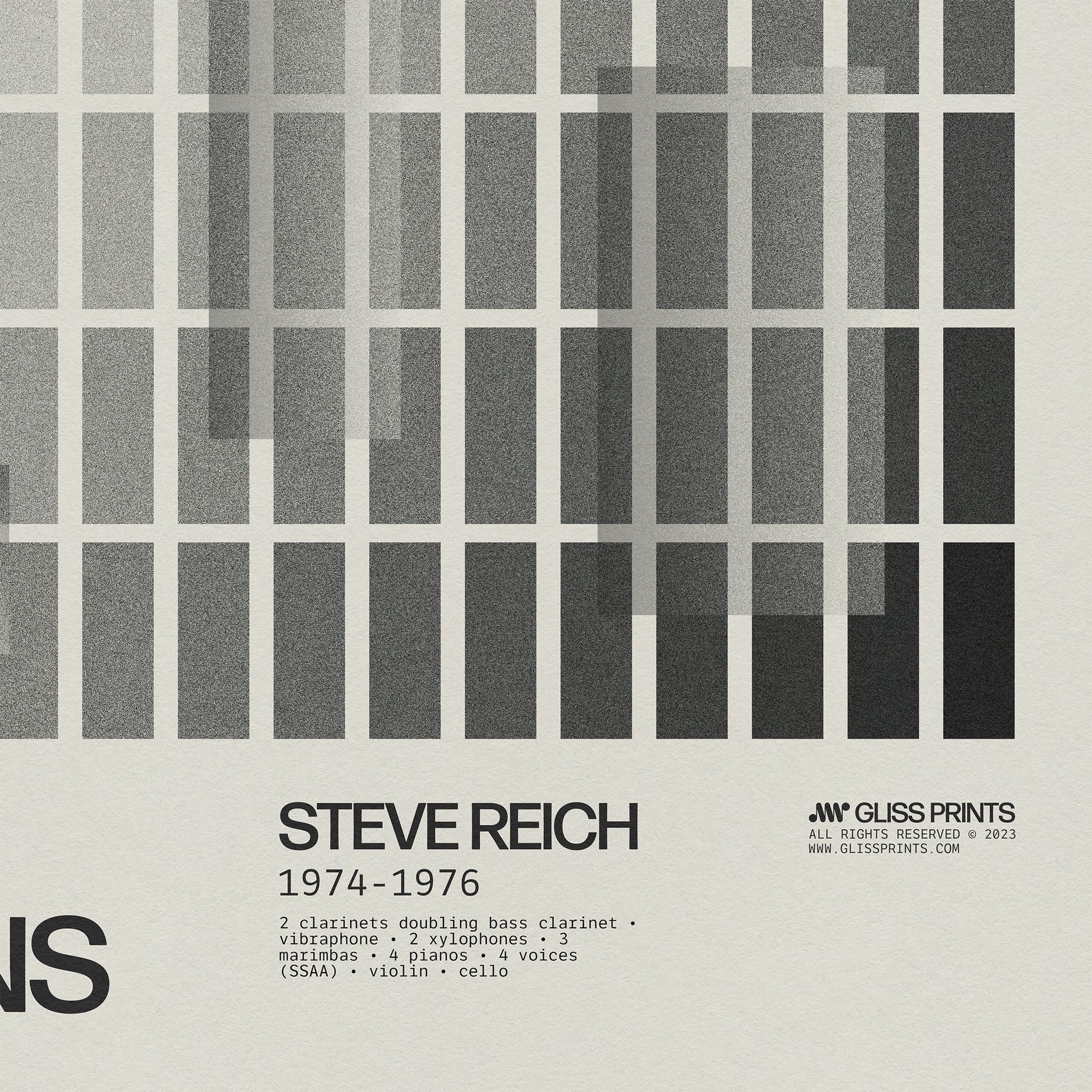 Music for 18 Musicians by Steve Reich Concert Poster