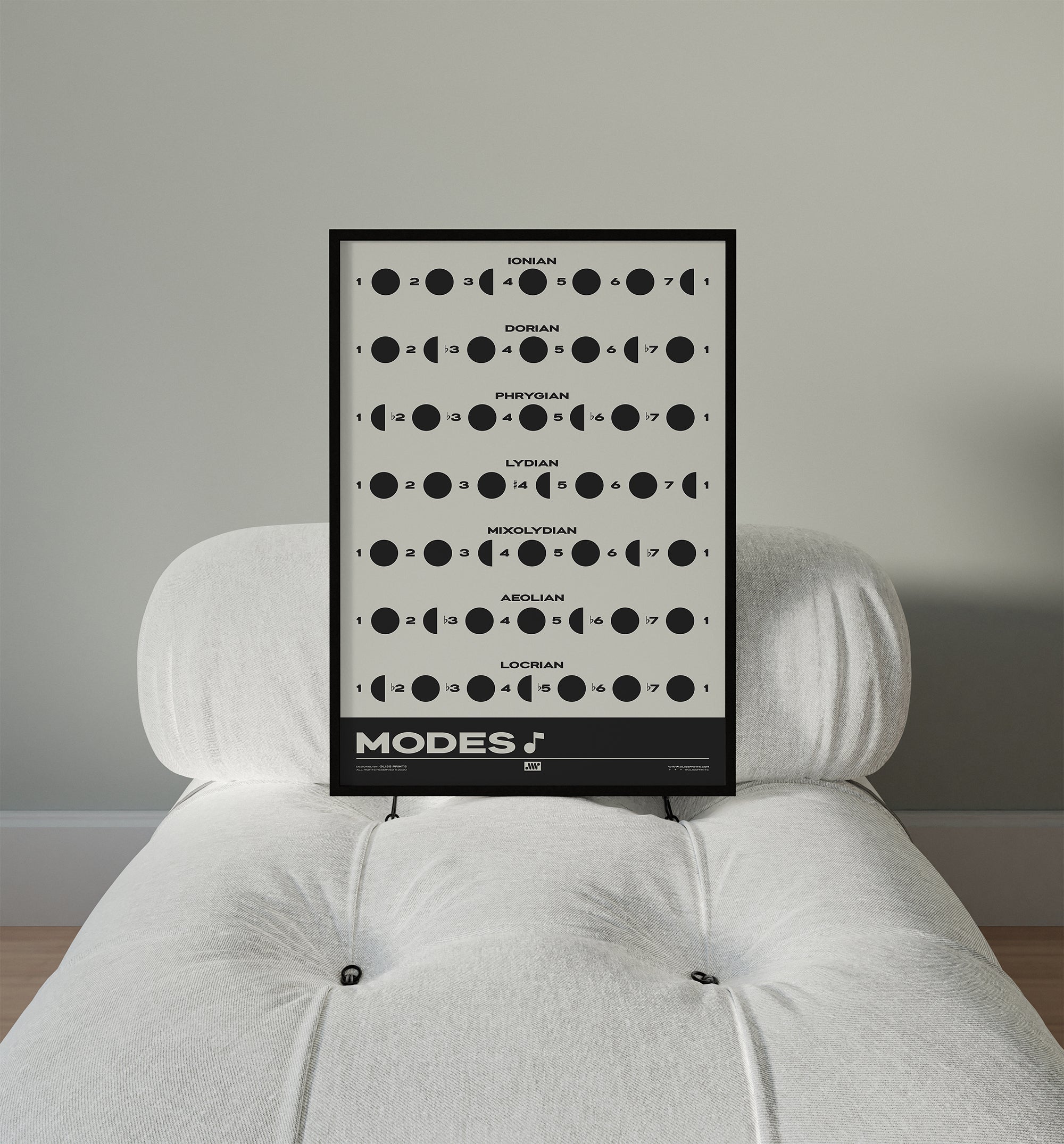Music Modes Poster, Cream
