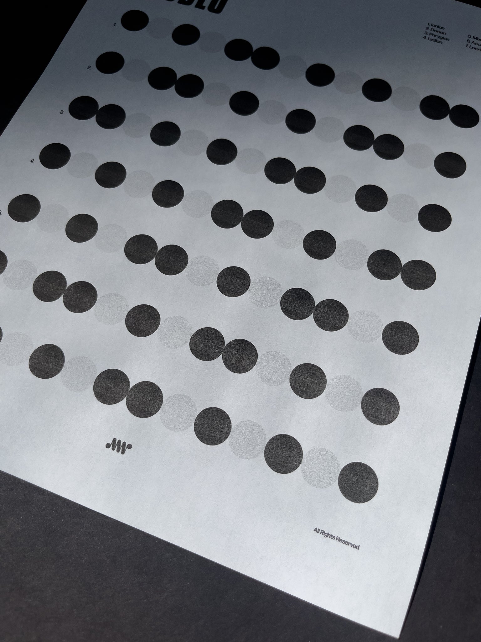 Music Modes Chart PDF, Dot Design, Printable Digital Download – Gliss ...