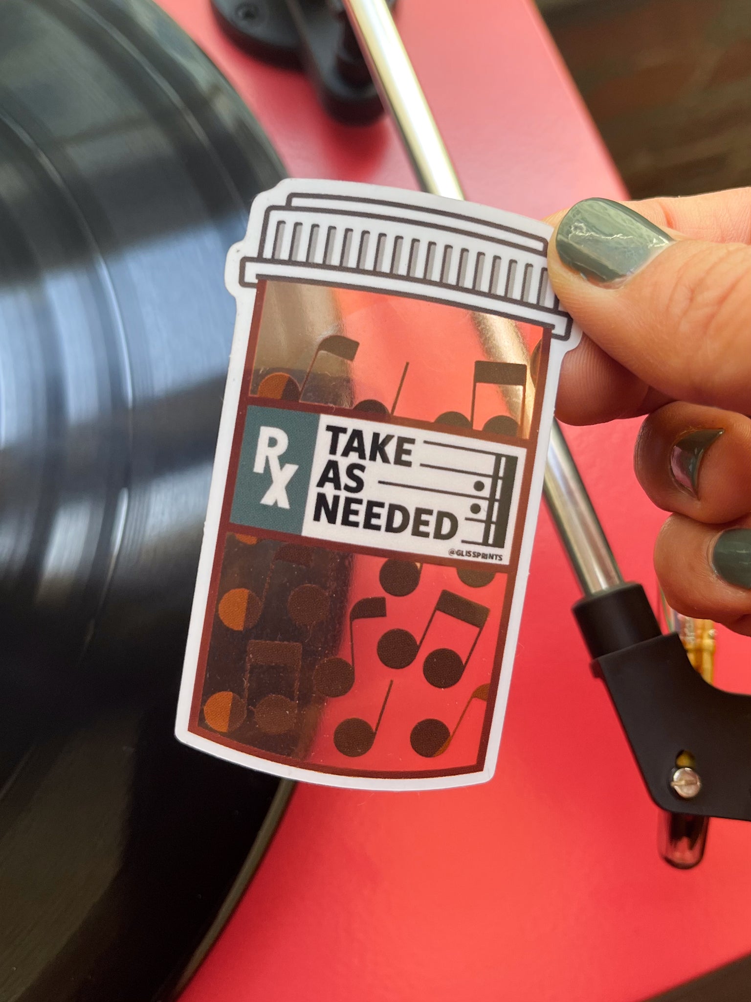 Music Is Medicine Pill Bottle Sticker