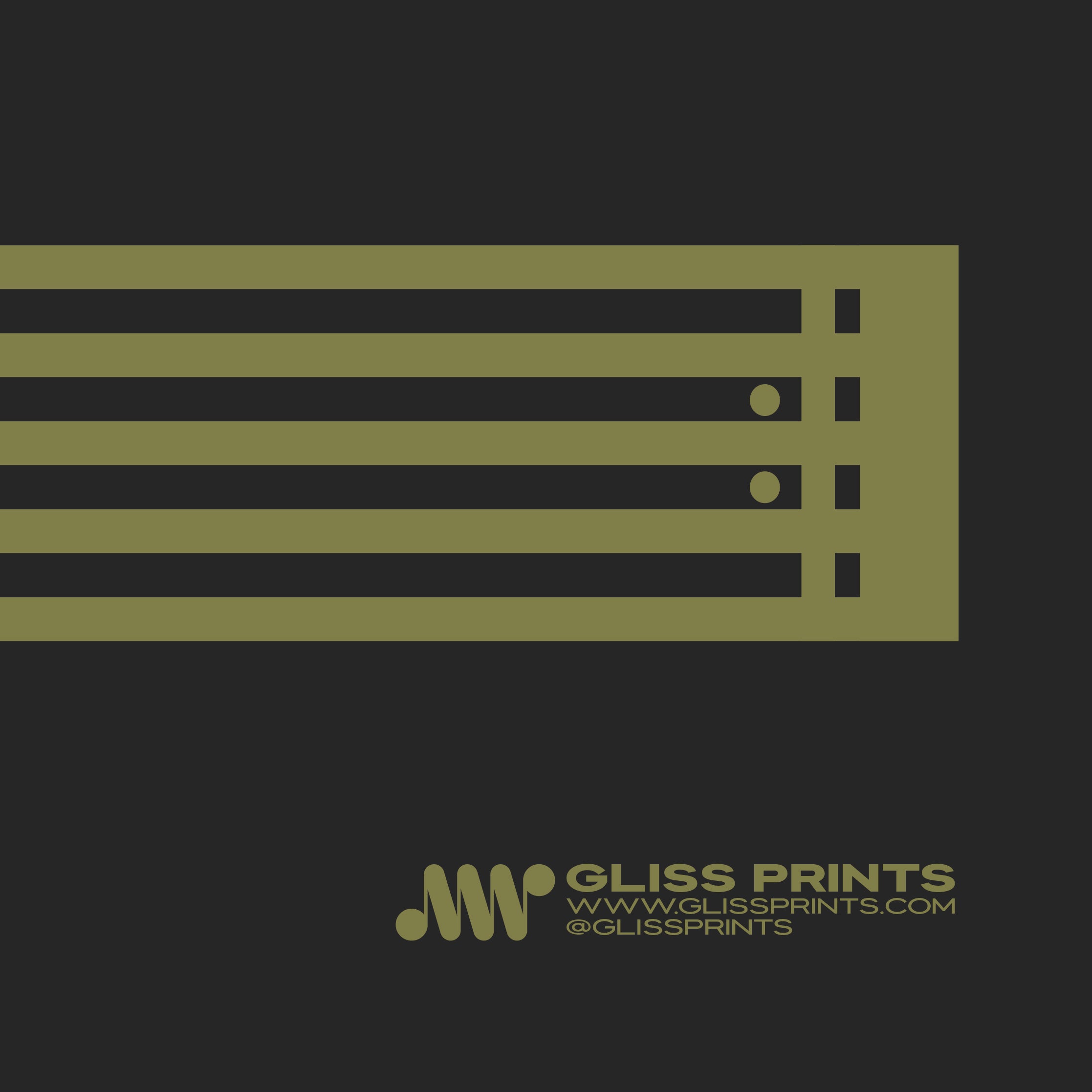 Music Staff Repeat Sign Print, Green