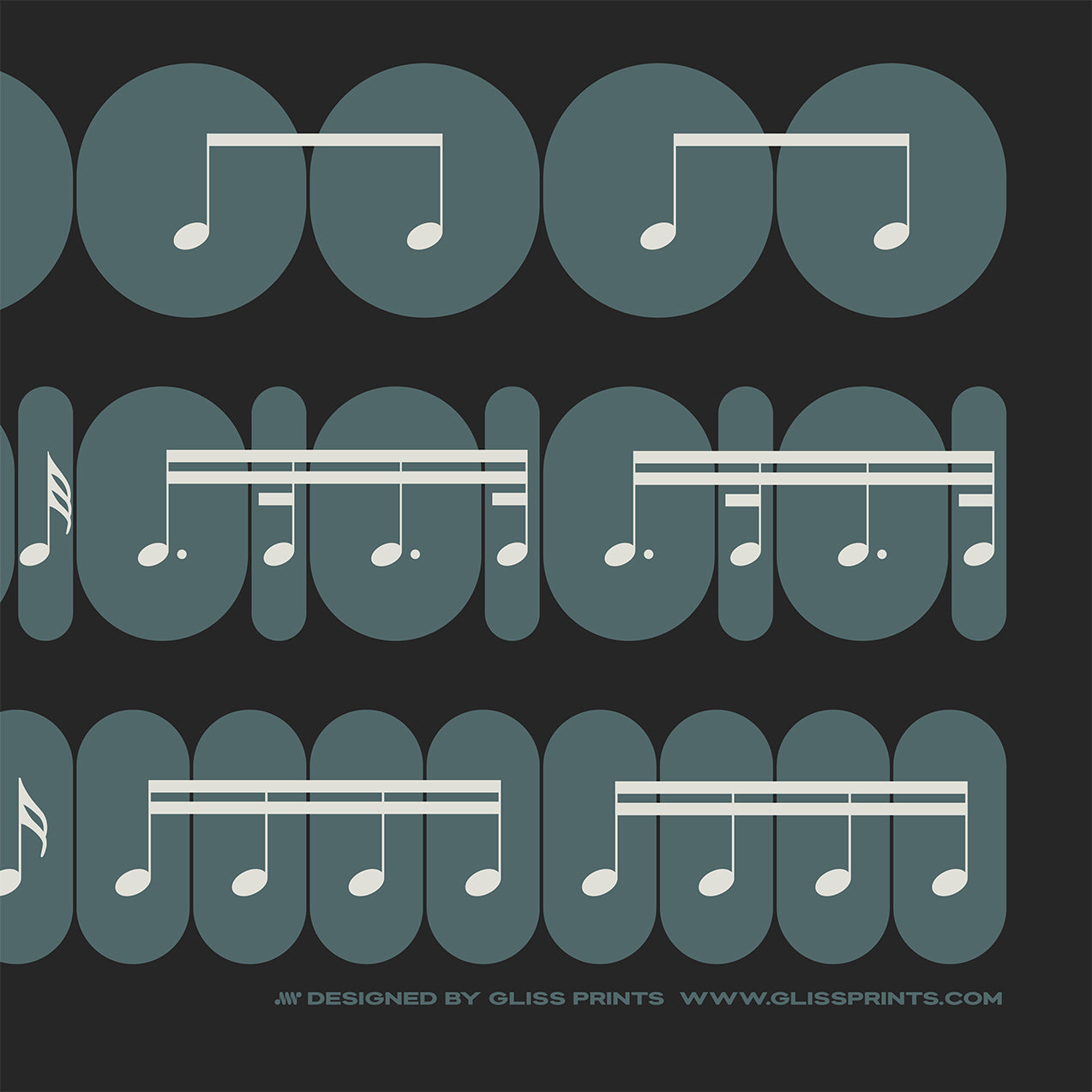 Music Rhythm Note Value Poster | Beat Breakdown | Black