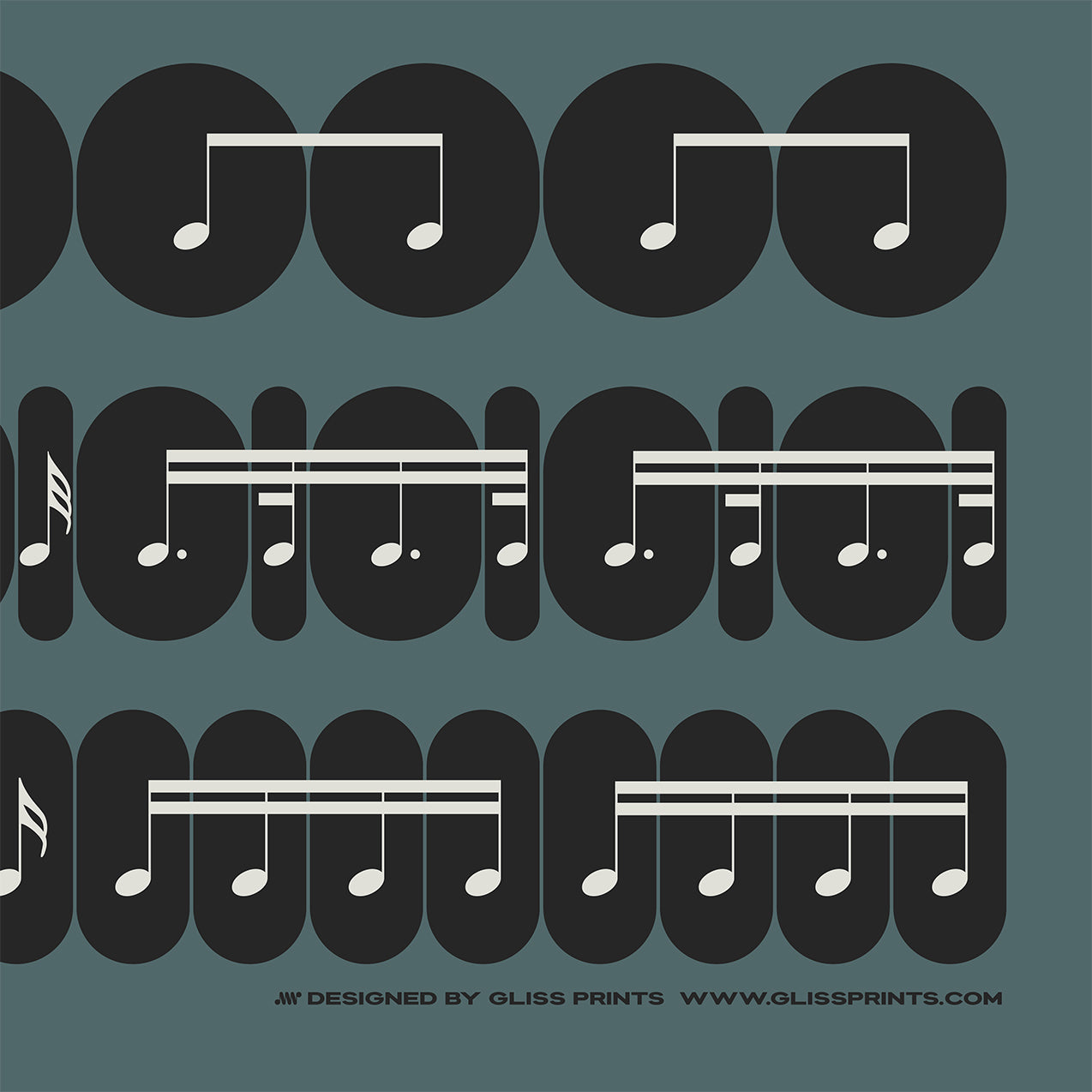 Music Rhythm Note Value Poster | Beat Breakdown | Blue