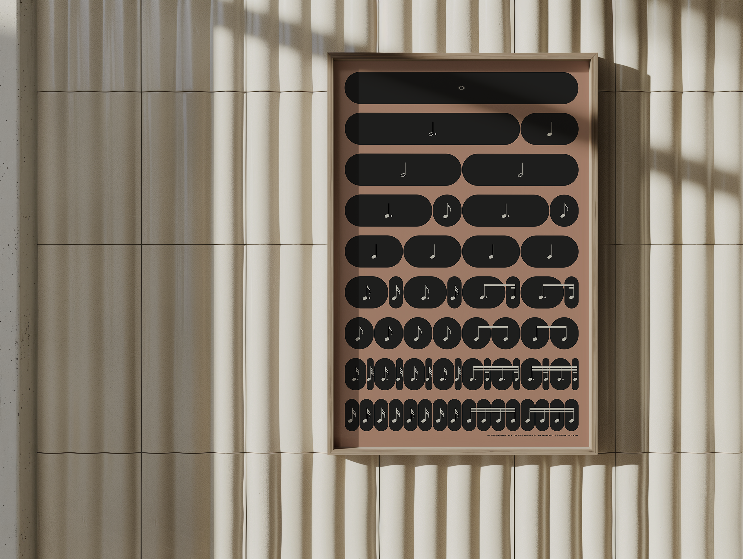 Music Rhythm Note Value Poster | Beat Breakdown | Pink