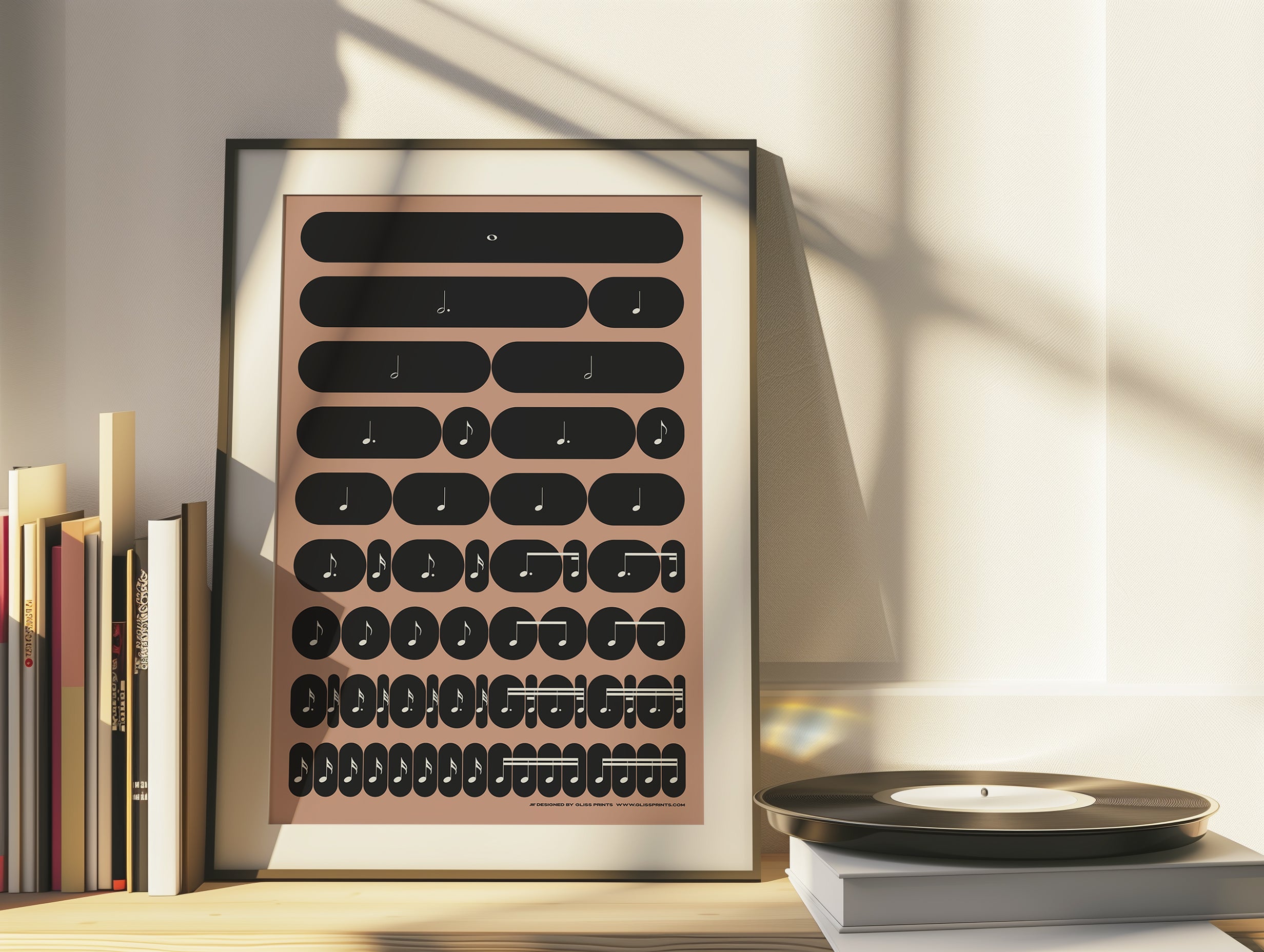 Music Rhythm Note Value Poster | Beat Breakdown | Pink