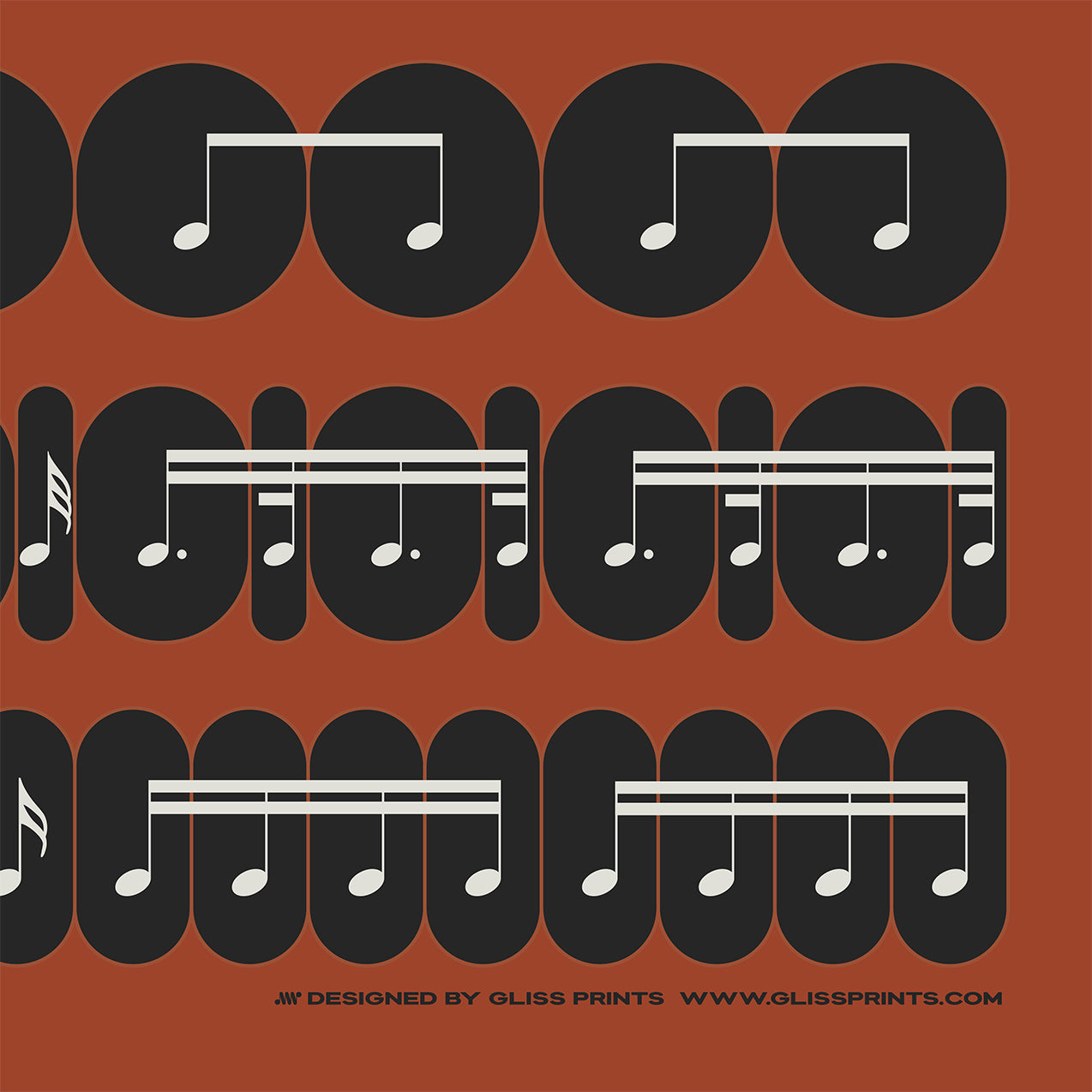 Music Note Value Poster | Rhythm Beat Breakdown | Red