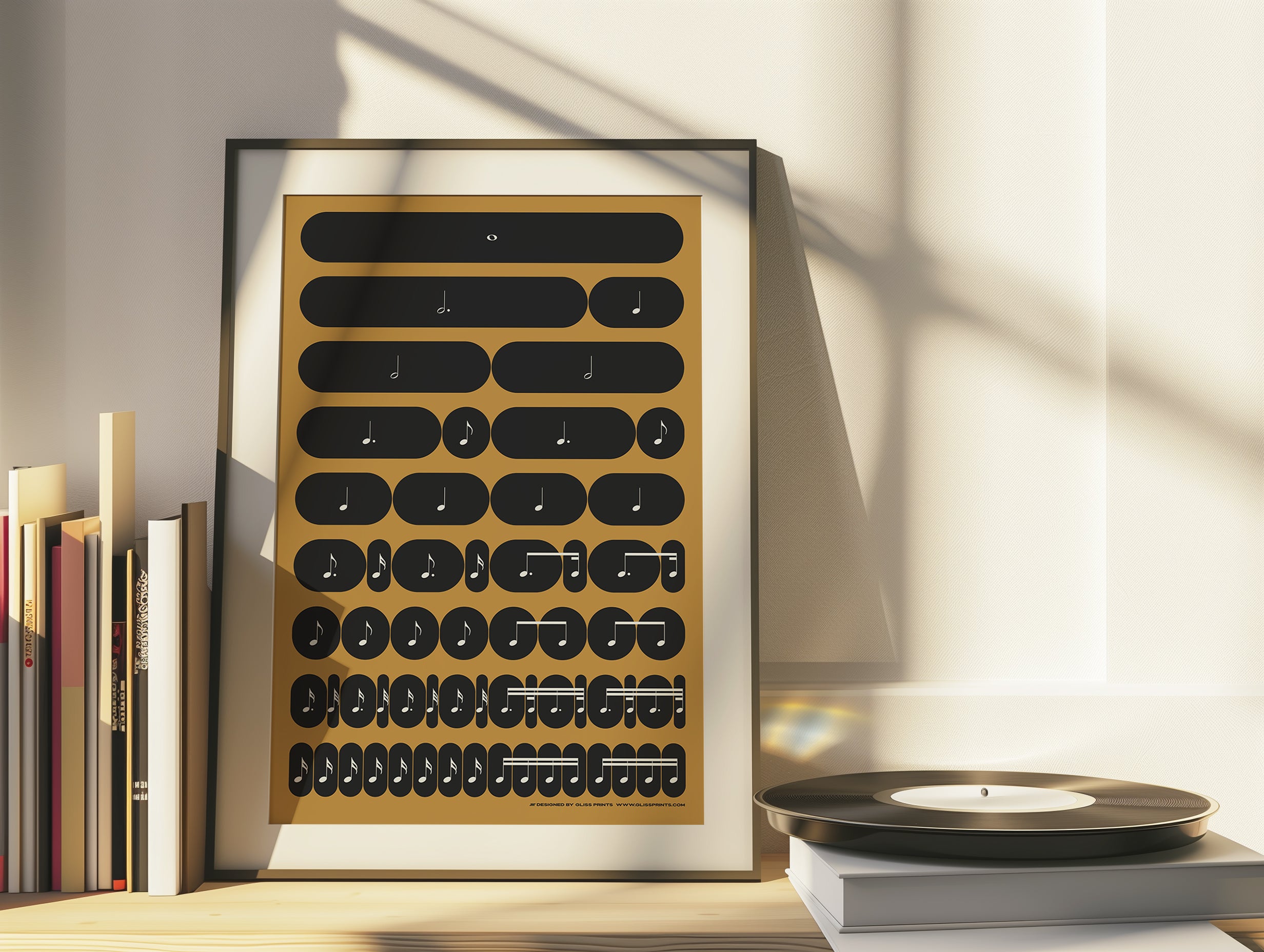 Music Note Value Poster | Rhythm Beat Breakdown | Yellow