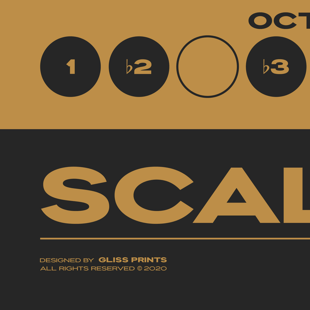 Music Scales Print | Music Theory Poster, Yellow