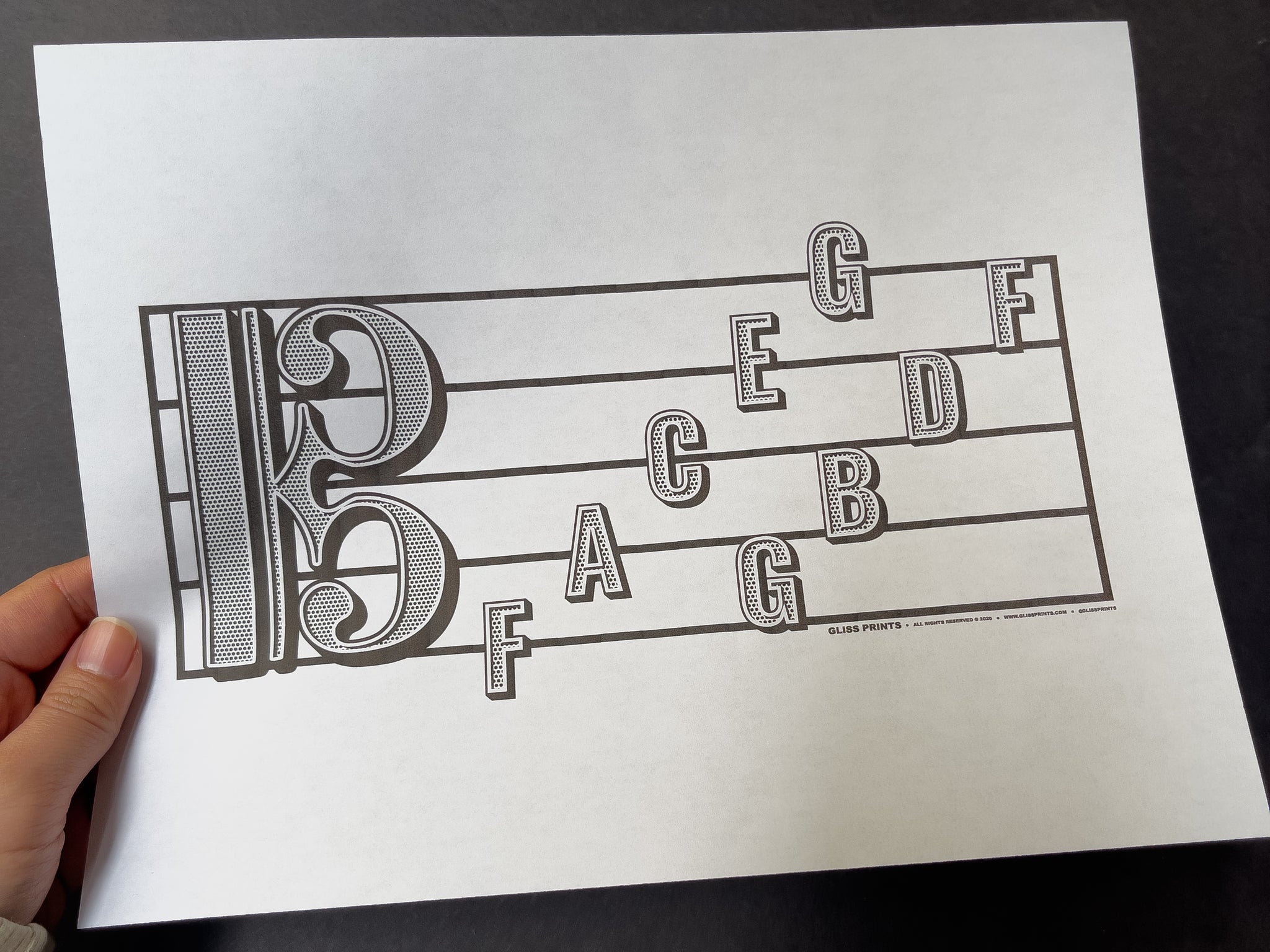 Alto Clef Note Names Printable Music Education PDF – Gliss Prints