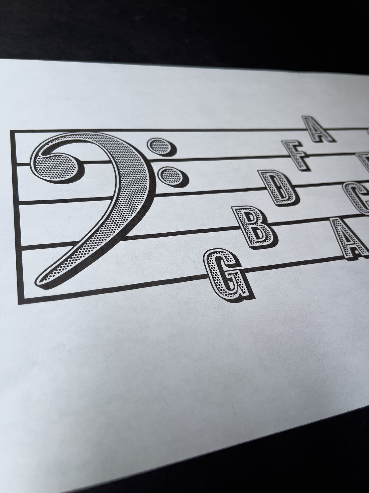 Bass Clef Note Names Printable Music Education PDF – Gliss Prints