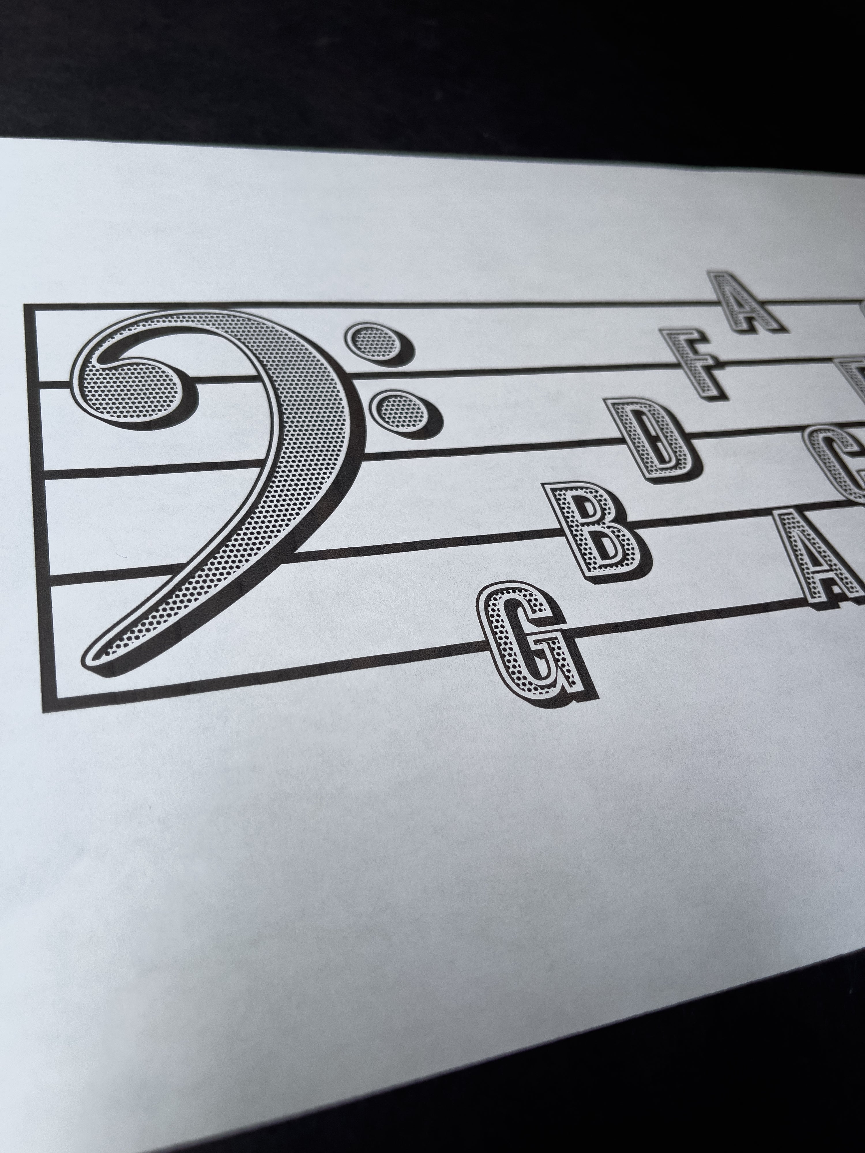 Bass Clef Note Names Printable Music Education PDF