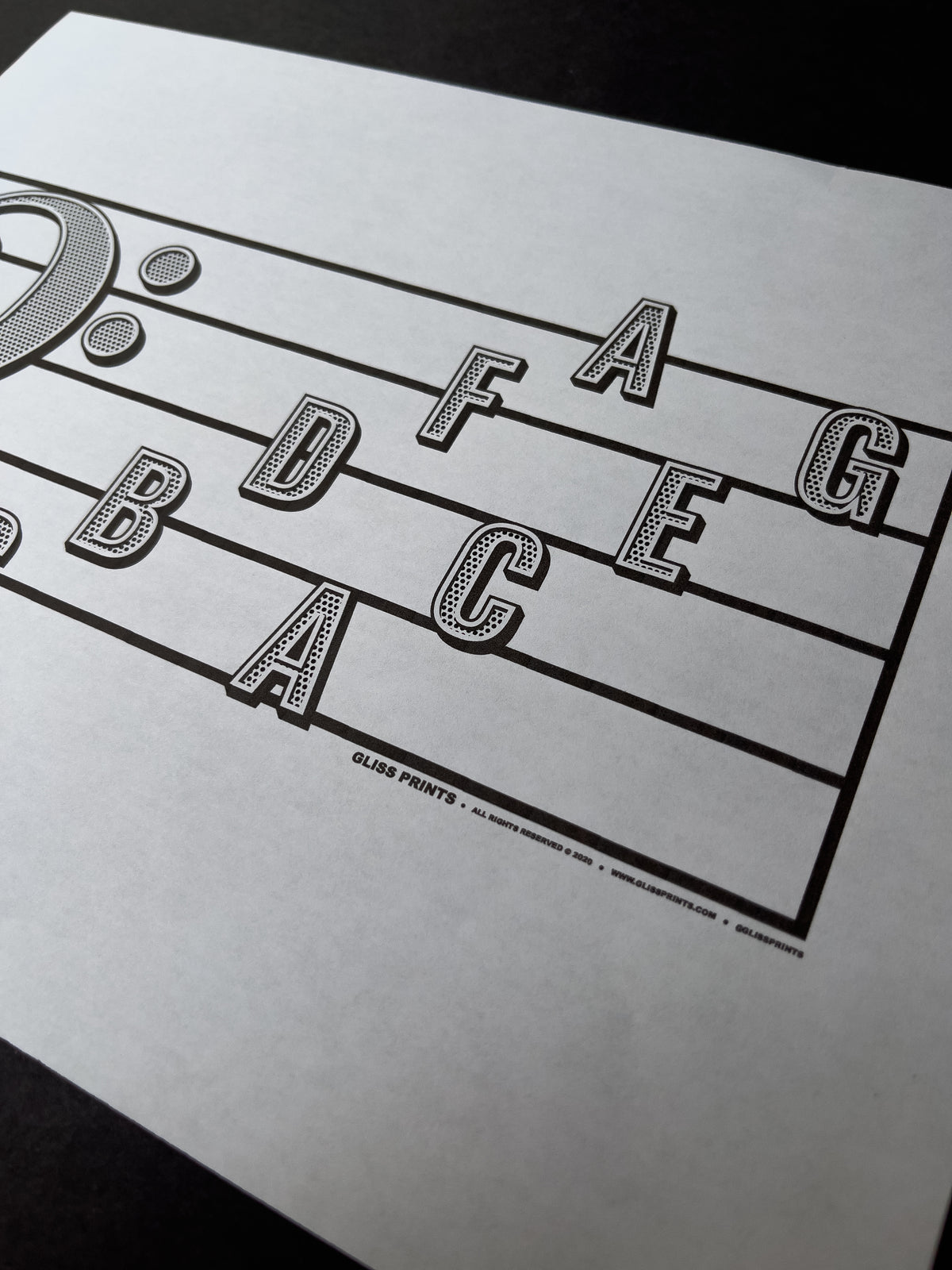 Bass Clef Note Names Printable Music Education PDF – Gliss Prints