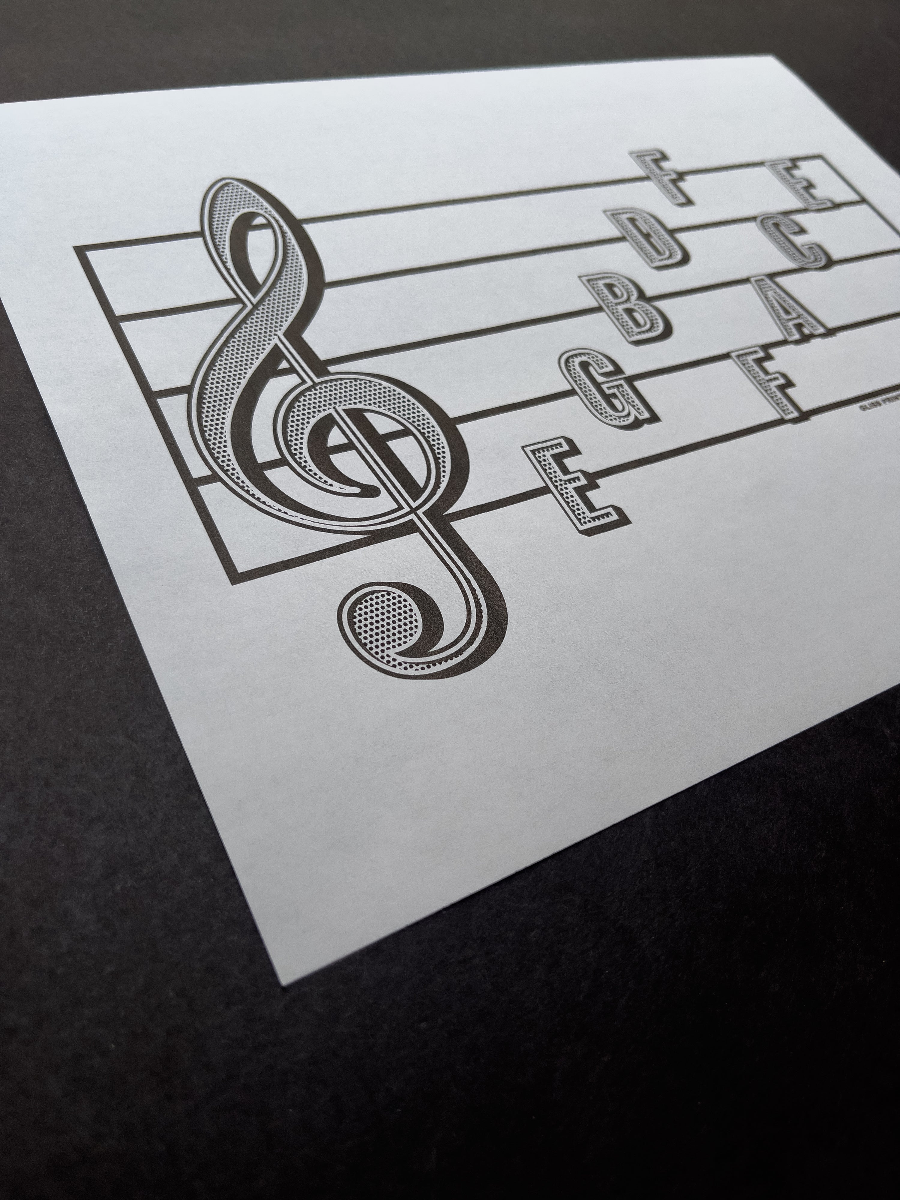 Treble Clef Note Names  Printable Music Education PDF