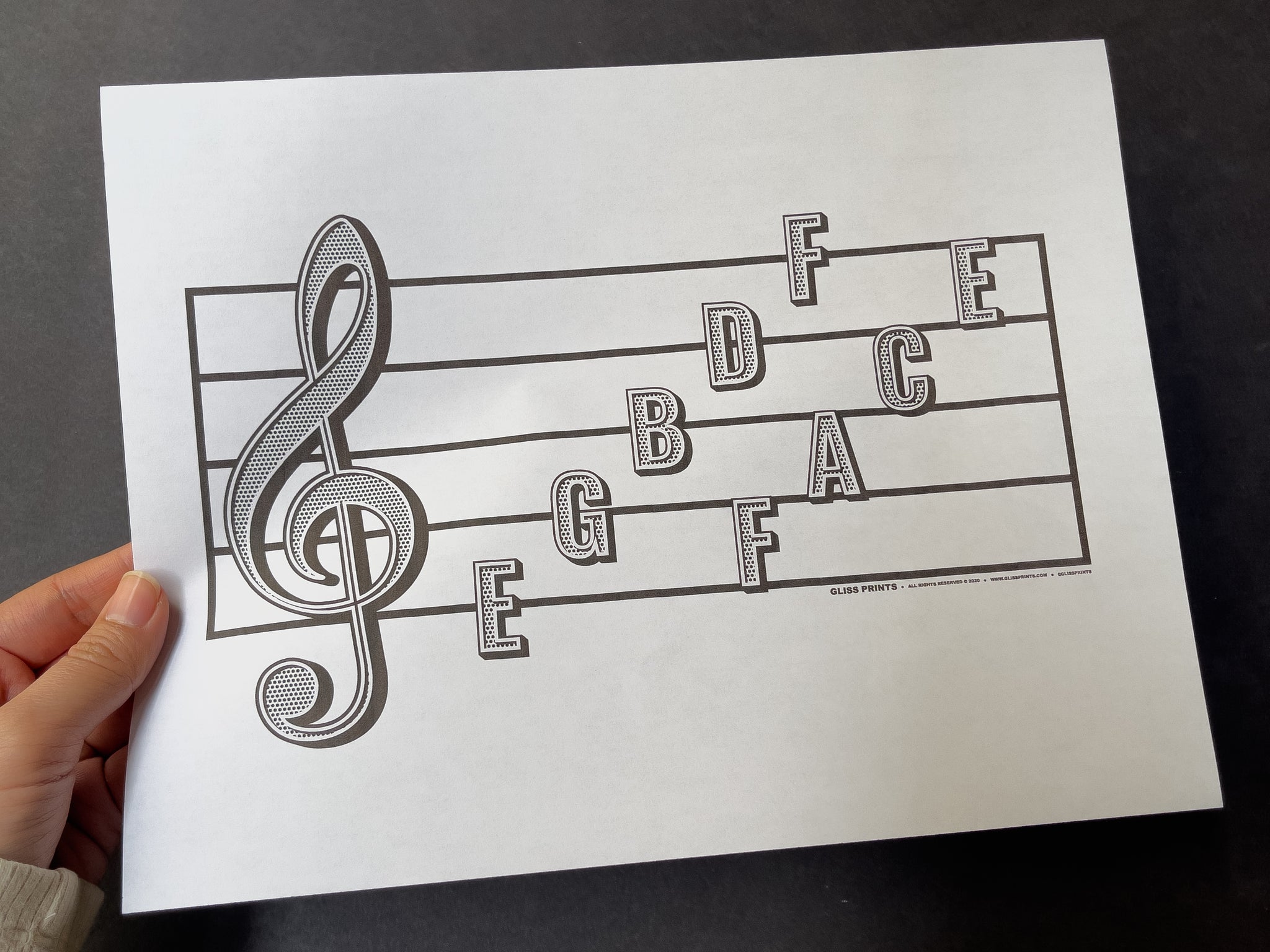 Treble Clef Note Names  Printable Music Education PDF
