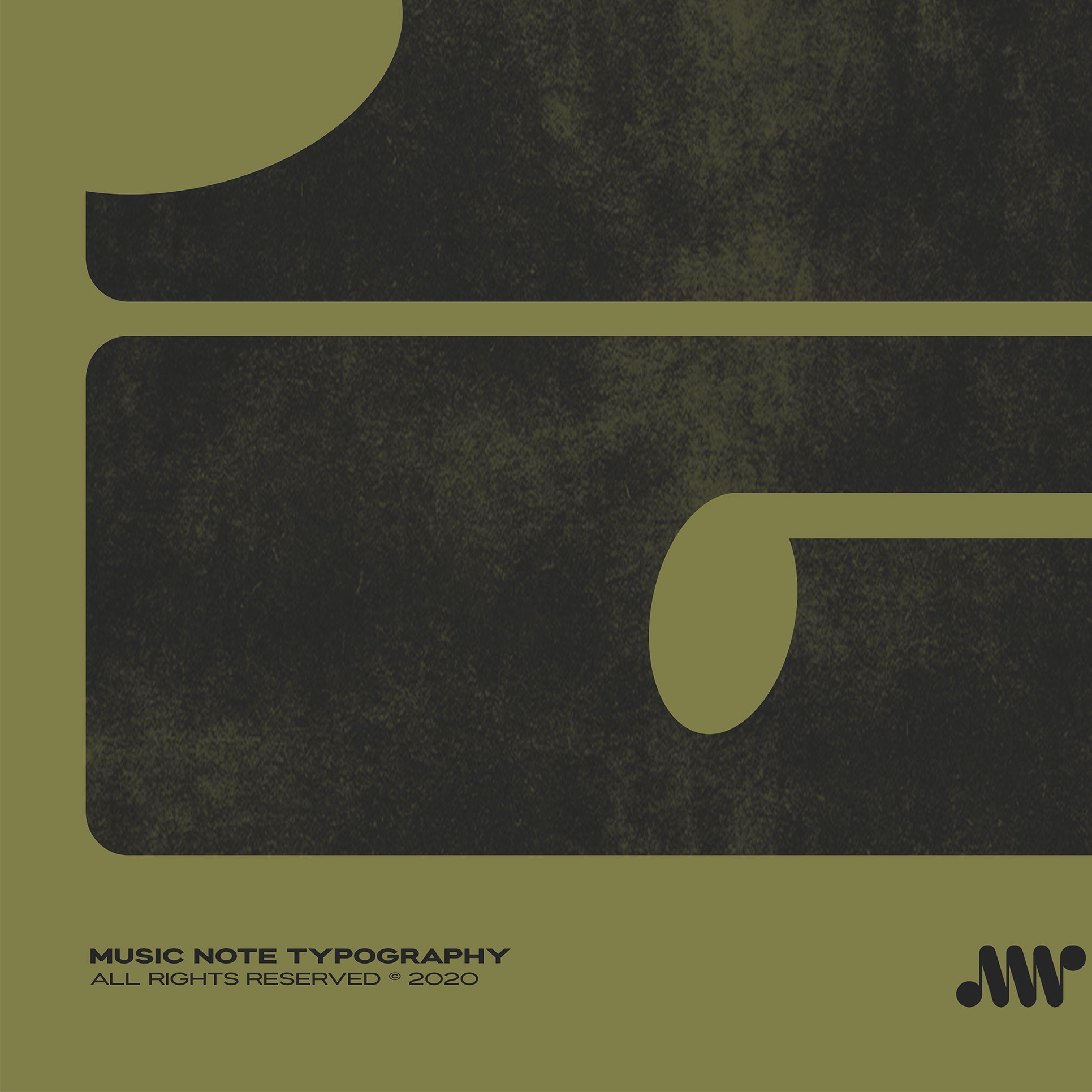 M-U-S-I-C Typography Poster, Green
