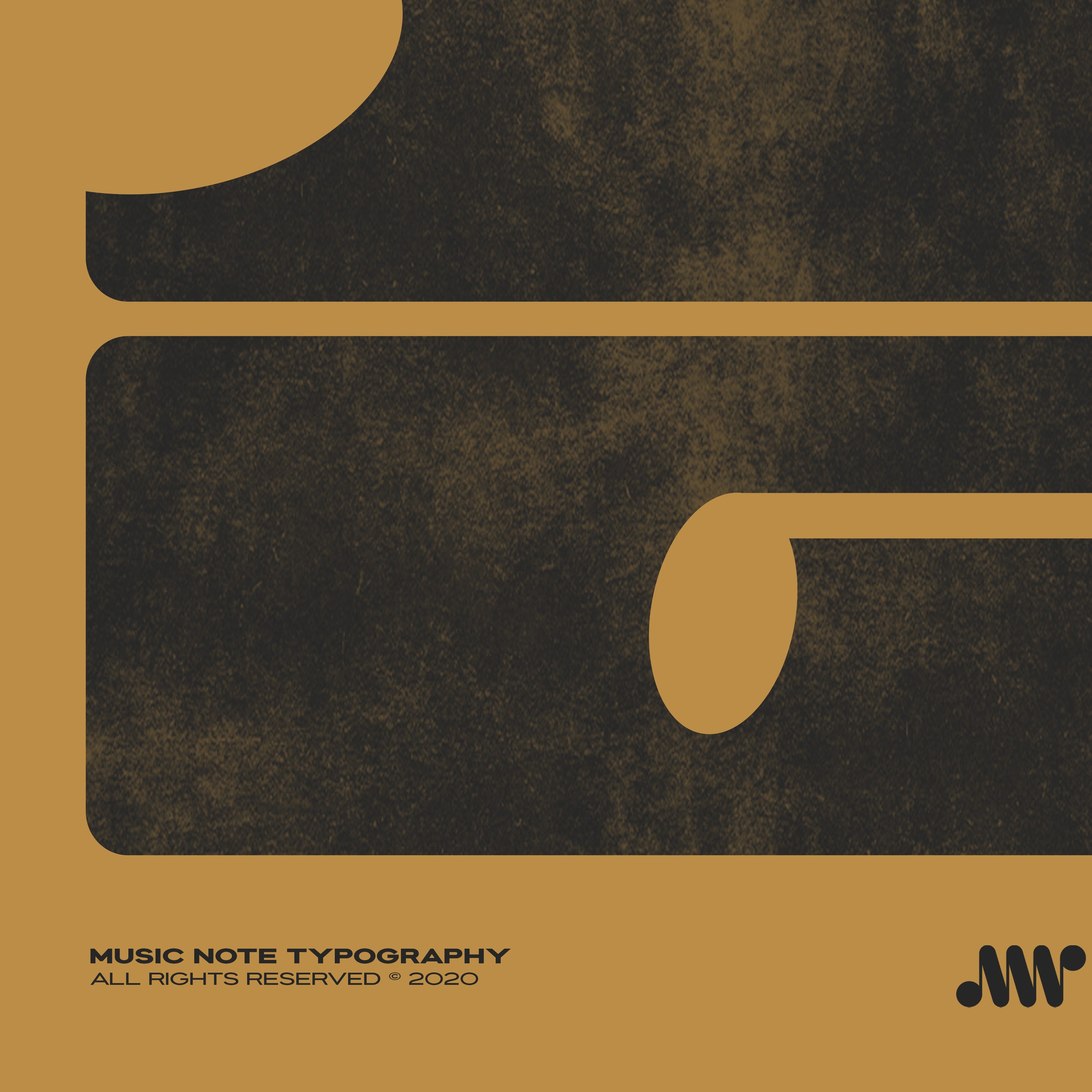 M-U-S-I-C Typography Poster, Yellow