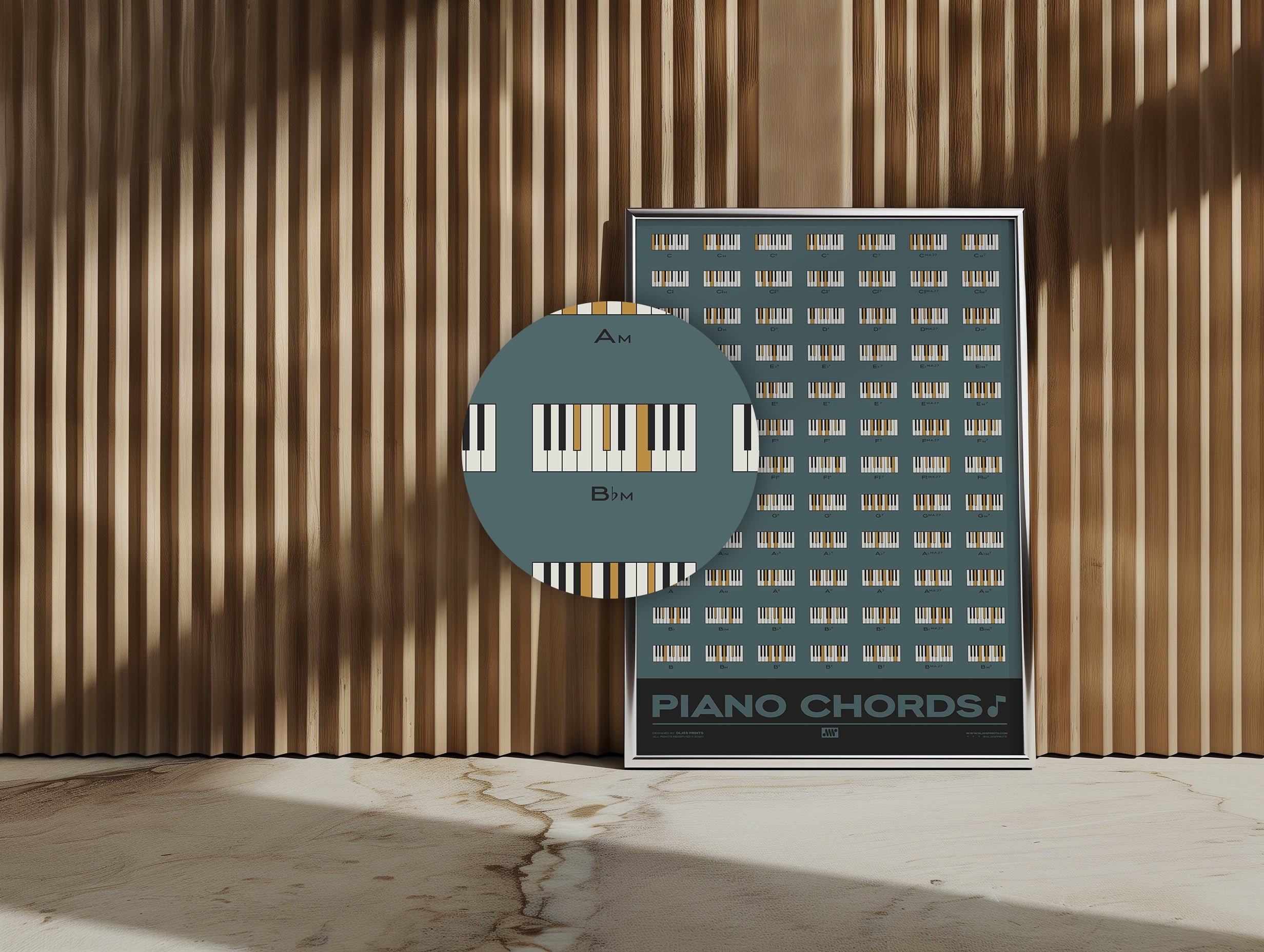 Piano Chords Chart, Blue