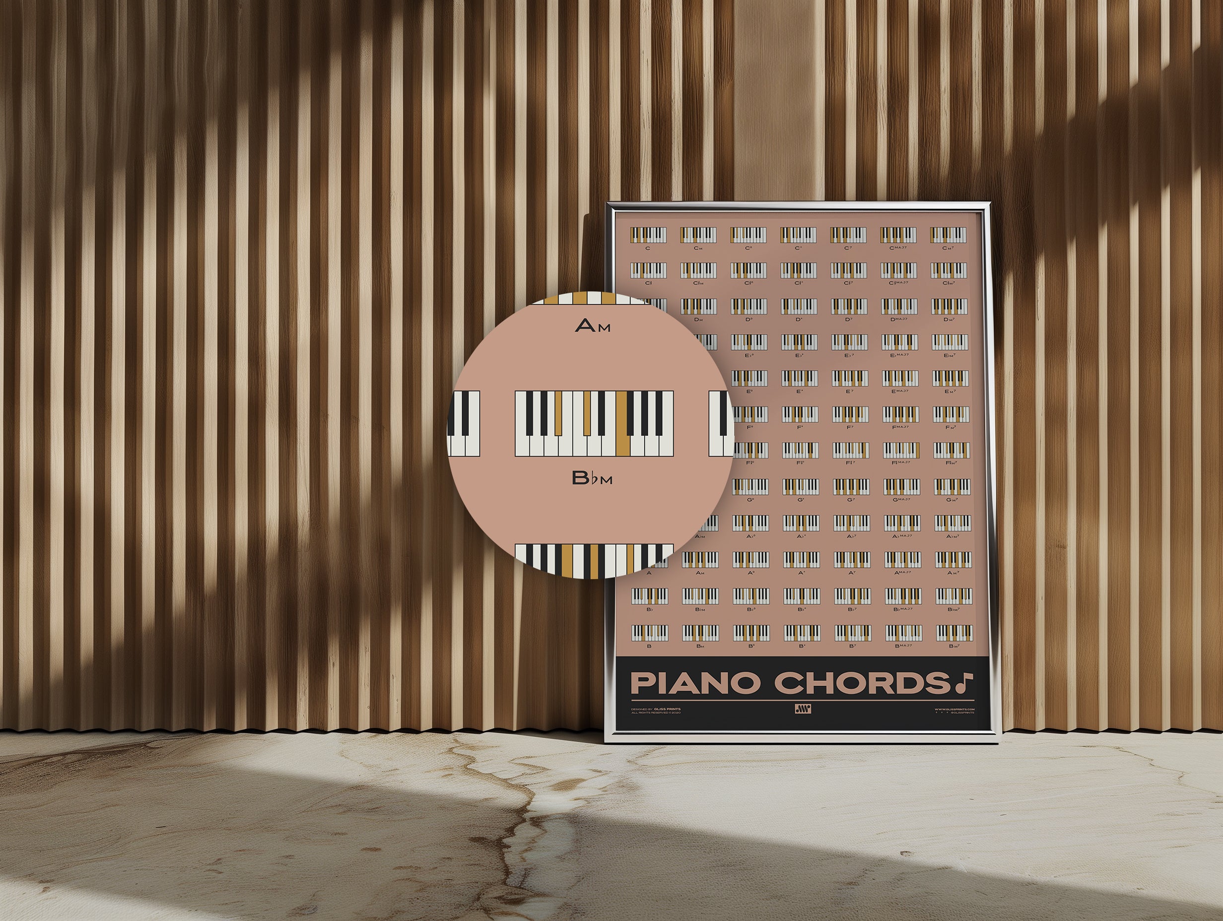 Piano Chords Chart, Pink