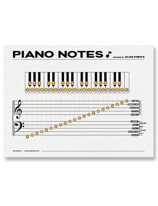 Piano Notes Chart Grand Staff PDF
