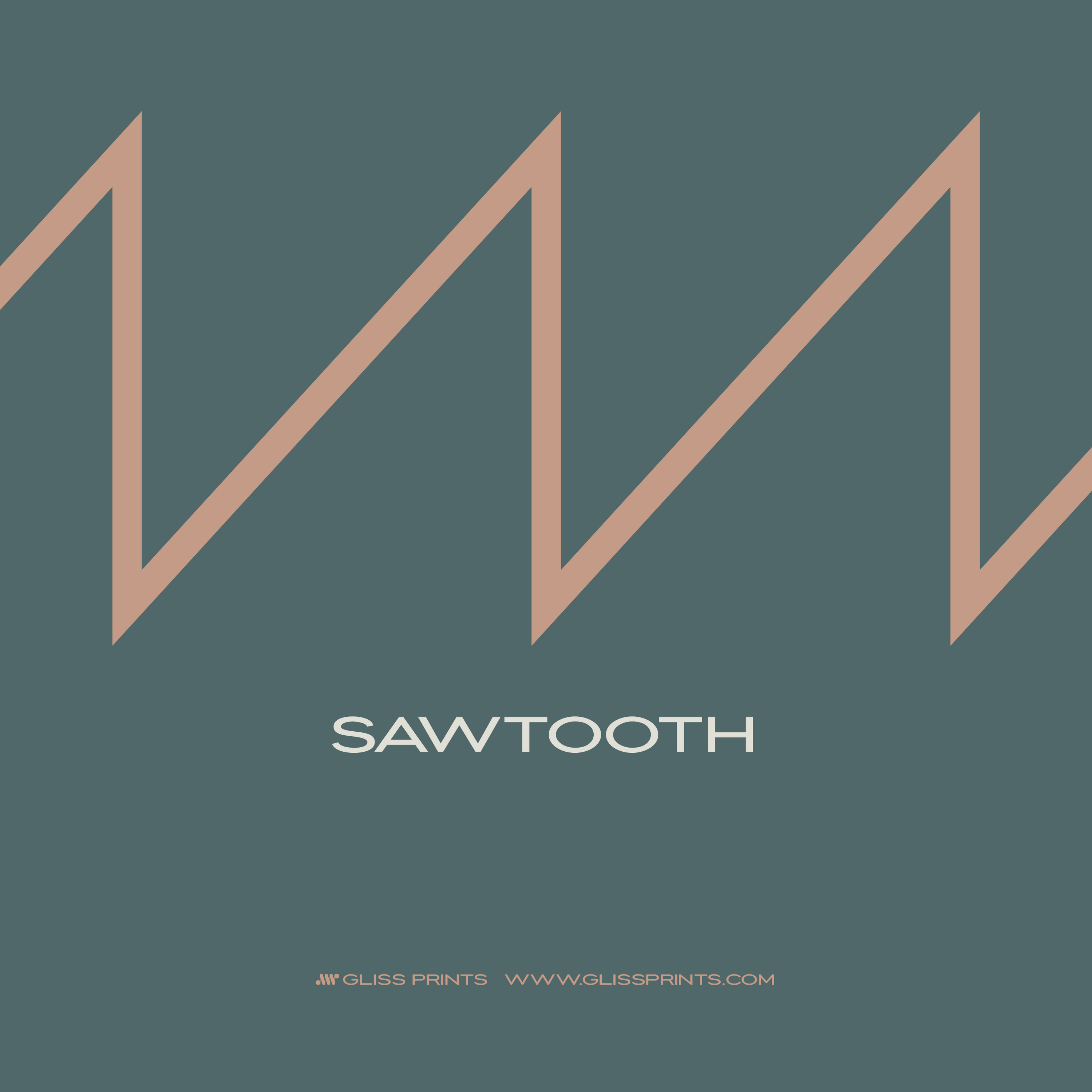 Synthesizer Waveform Print, Blue