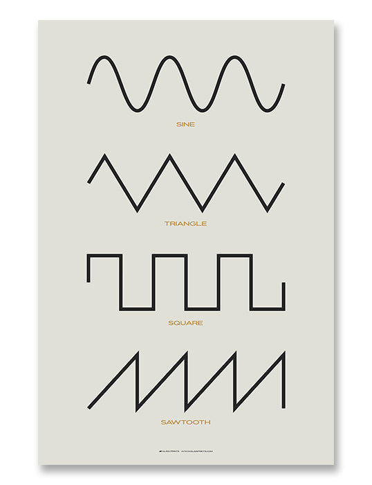 Synthesizer Waveform Print, Cream