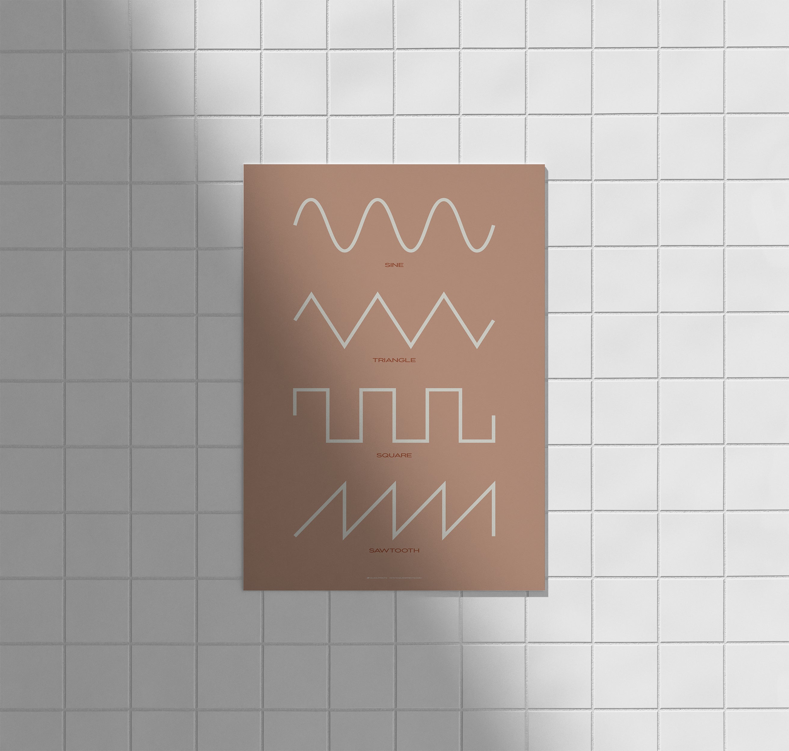 Synthesizer Waveform Print, Pink