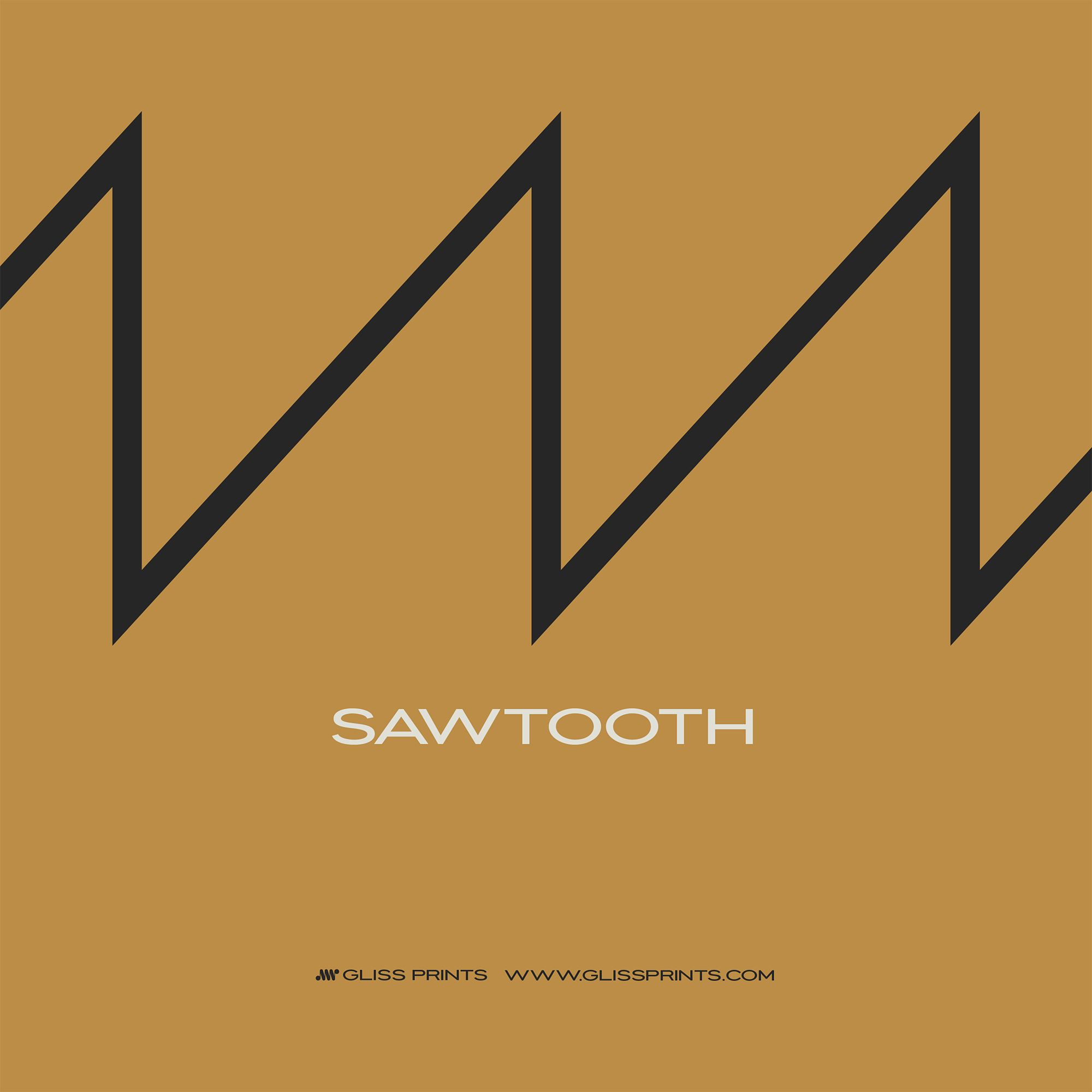 Synthesizer Waveform Poster, Yellow