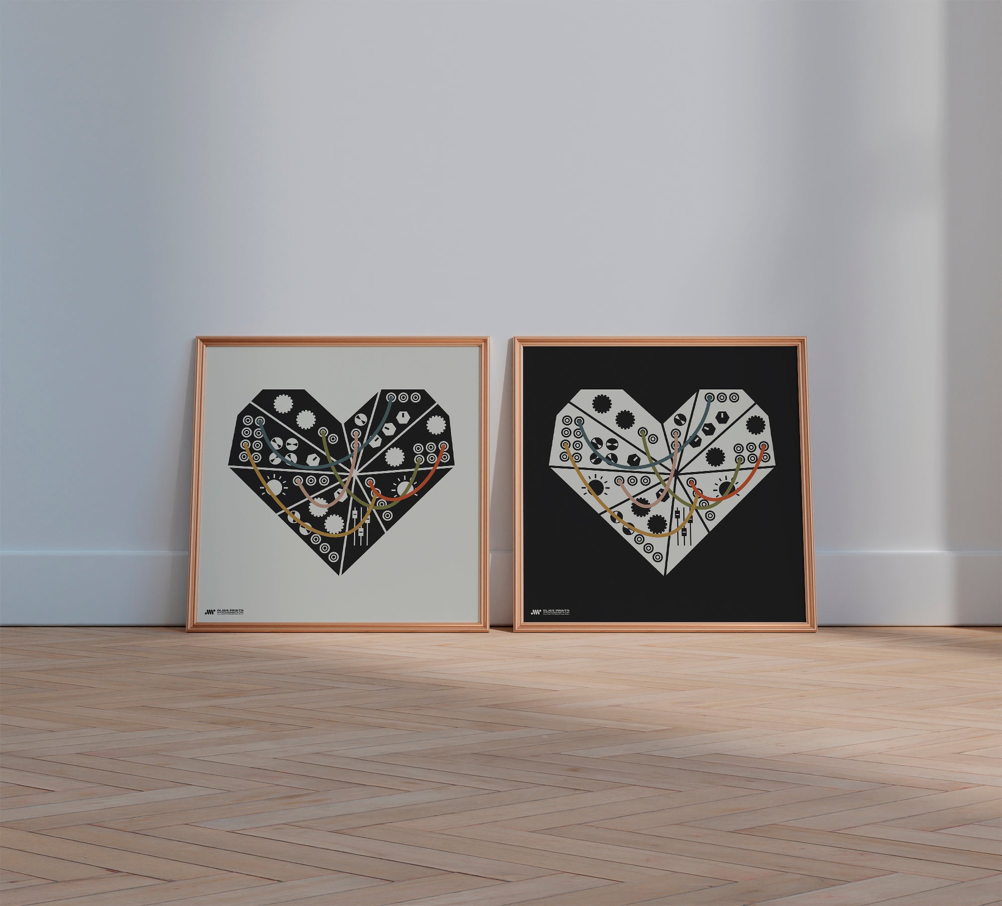 Synthesizer Heart Music Poster