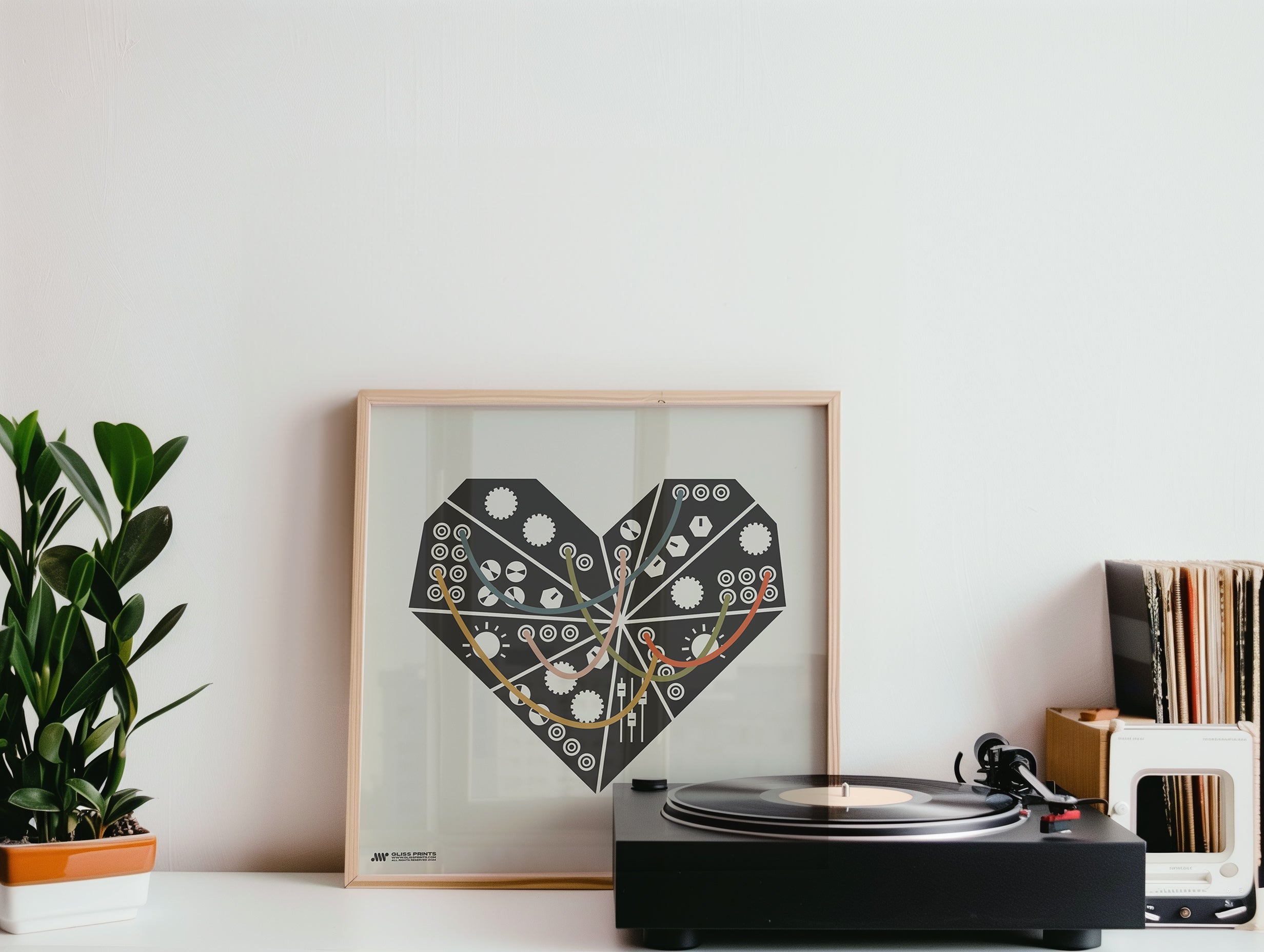 Synthesizer Heart Music Poster