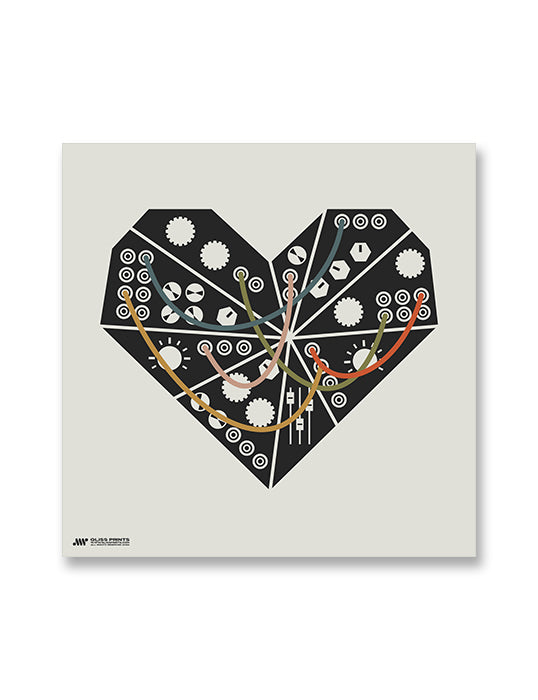 Synthesizer Heart Music Poster