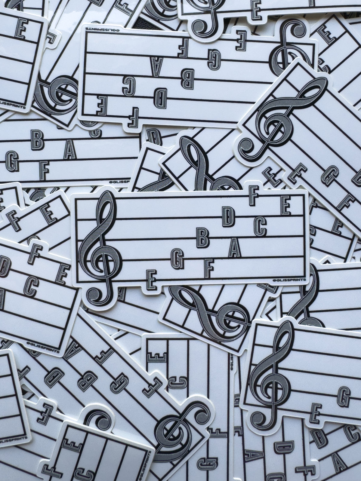 Treble Clef Note Names Sticker