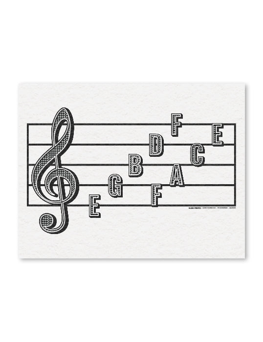 Treble Clef Note Names  Printable Music Education PDF