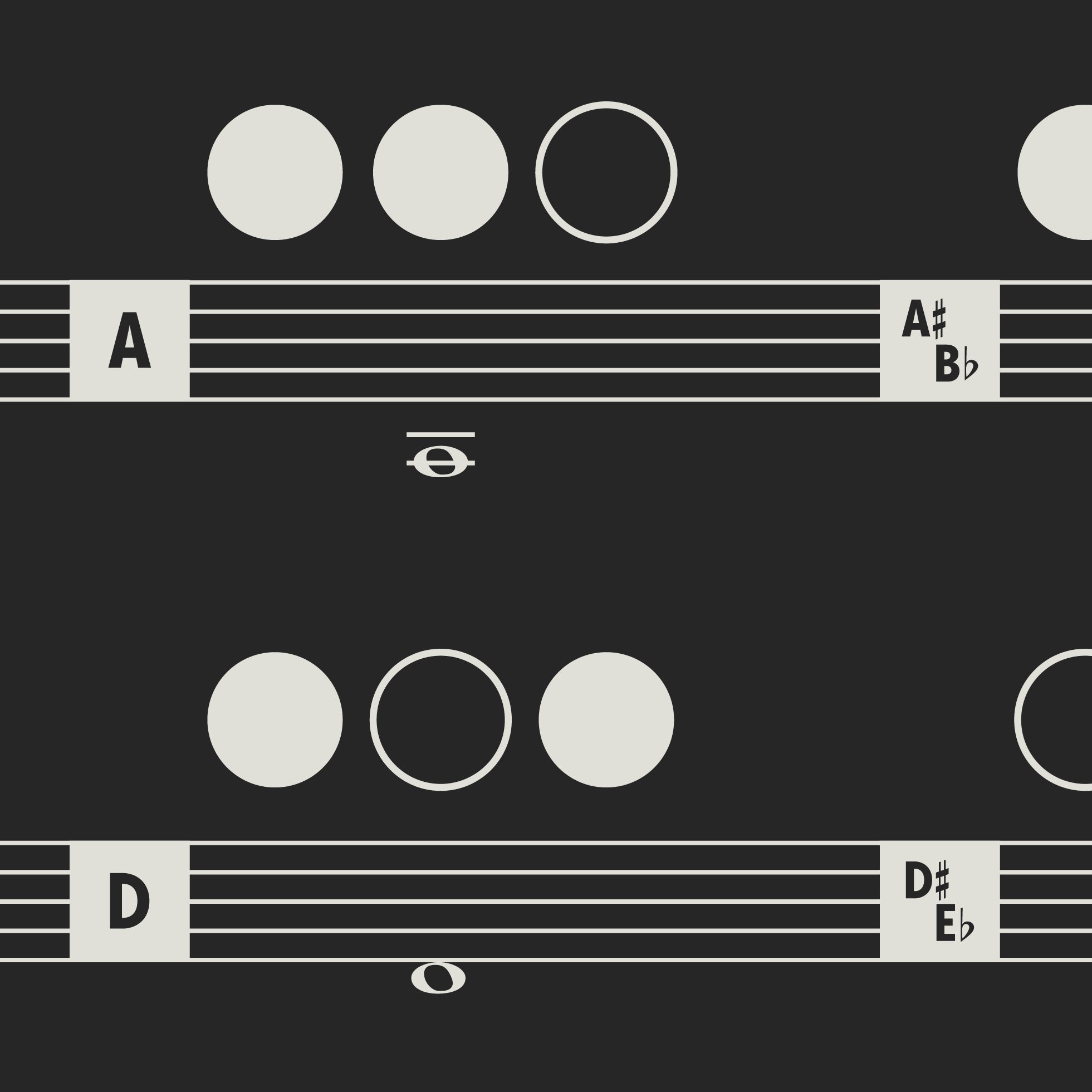 Trumpet Fingering Chart, Black