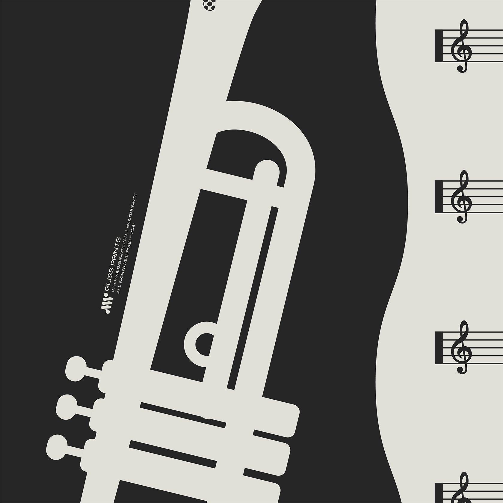 Trumpet Fingering Chart, Cream