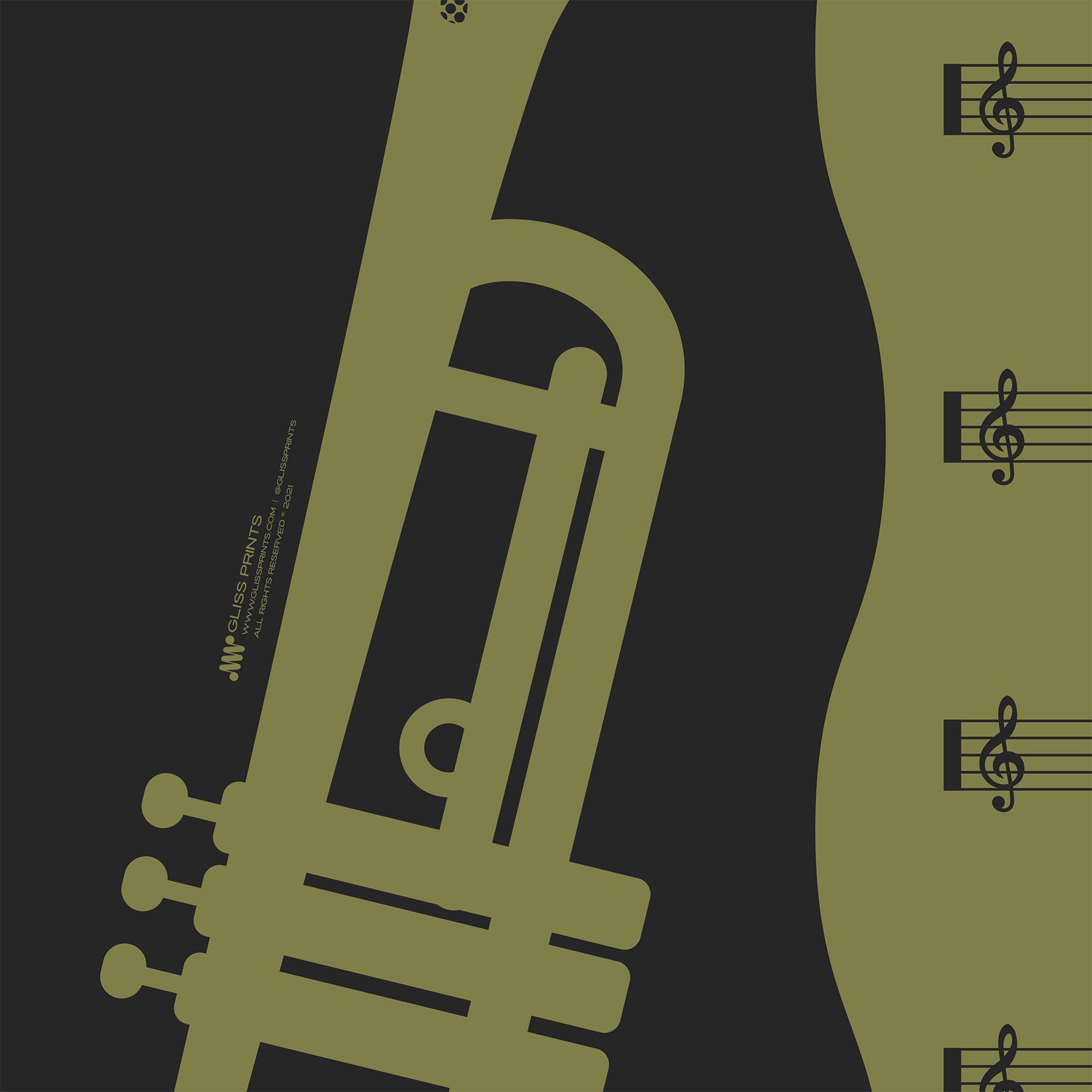 Trumpet Fingering Chart, Green