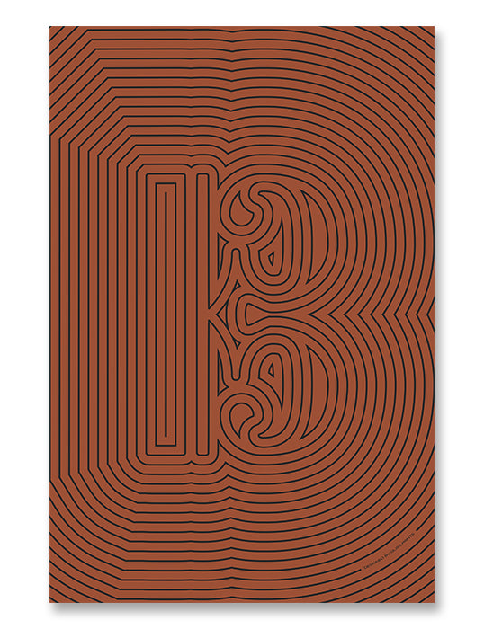 Alto/Tenor Clef Poster, Striped Pattern Red