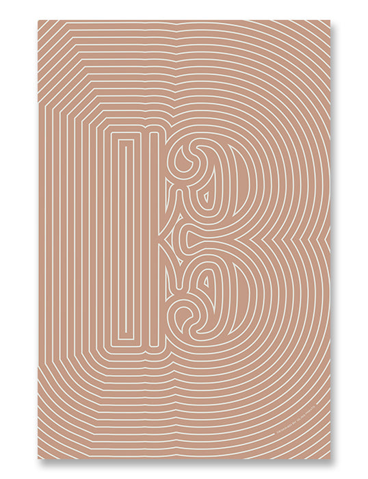 Alto/Tenor Clef Poster, Striped Pattern in Pink