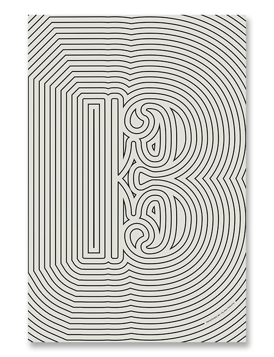 Alto/Tenor Clef Poster, Striped Pattern in Cream