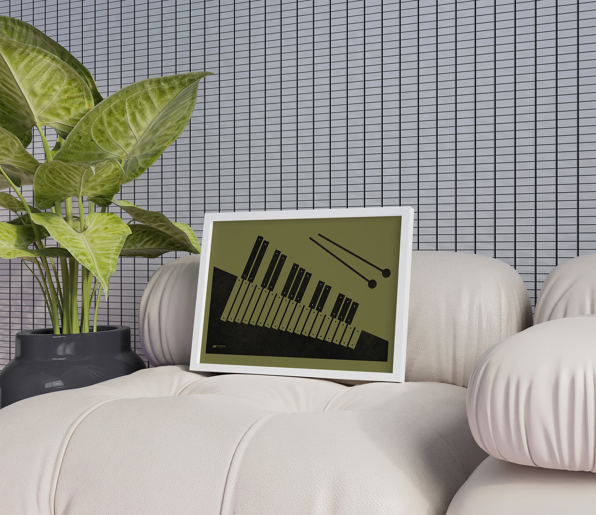 Xylophone Poster, Music Art Print, Green