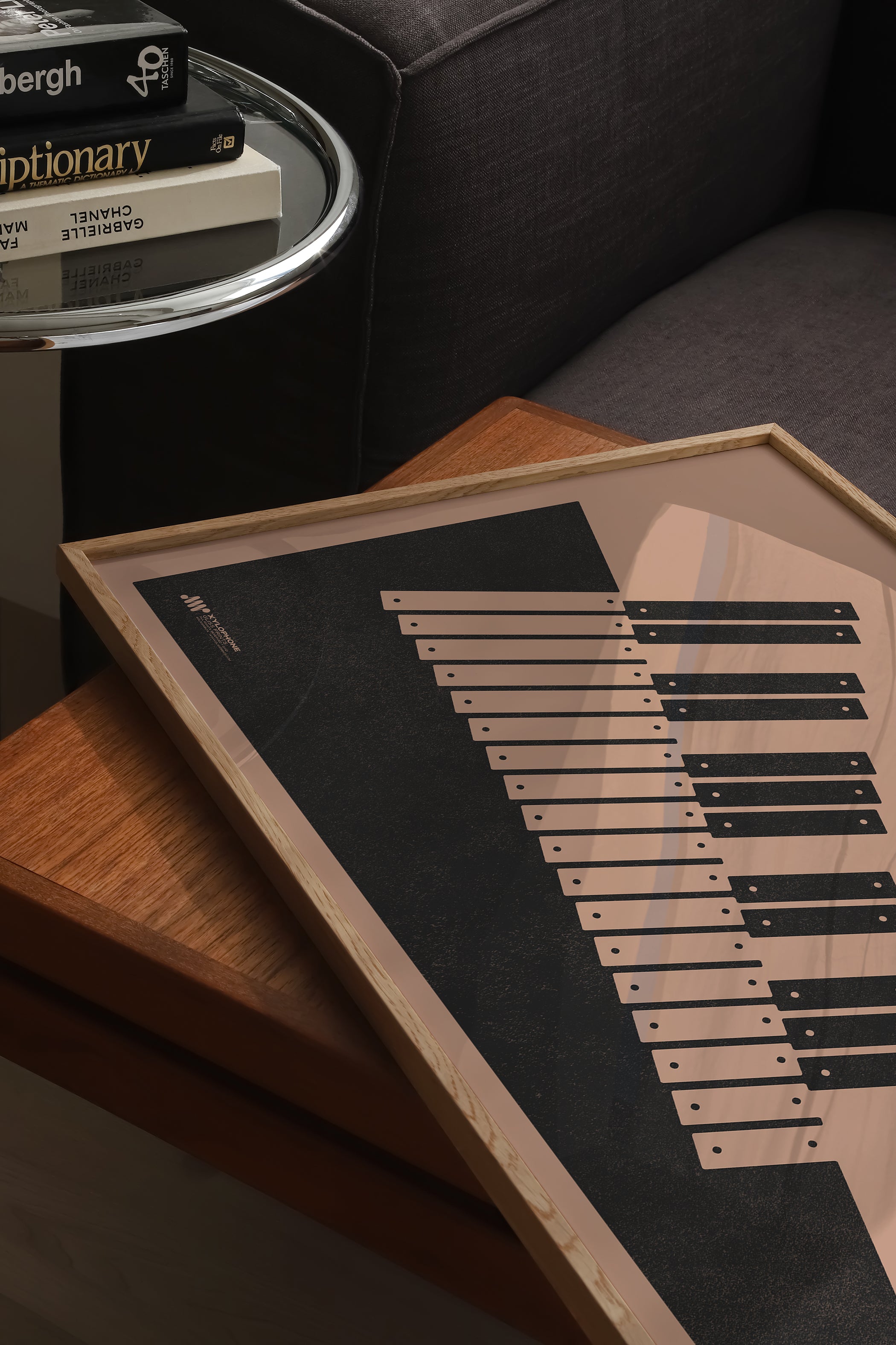 Xylophone Poster, Music Art Print, Pink
