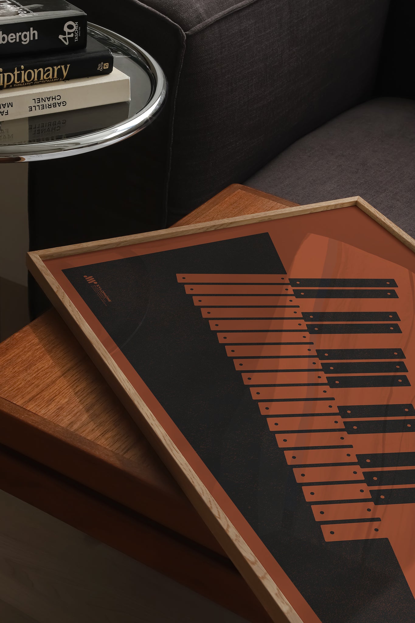 Xylophone Poster, Music Art Print, Red