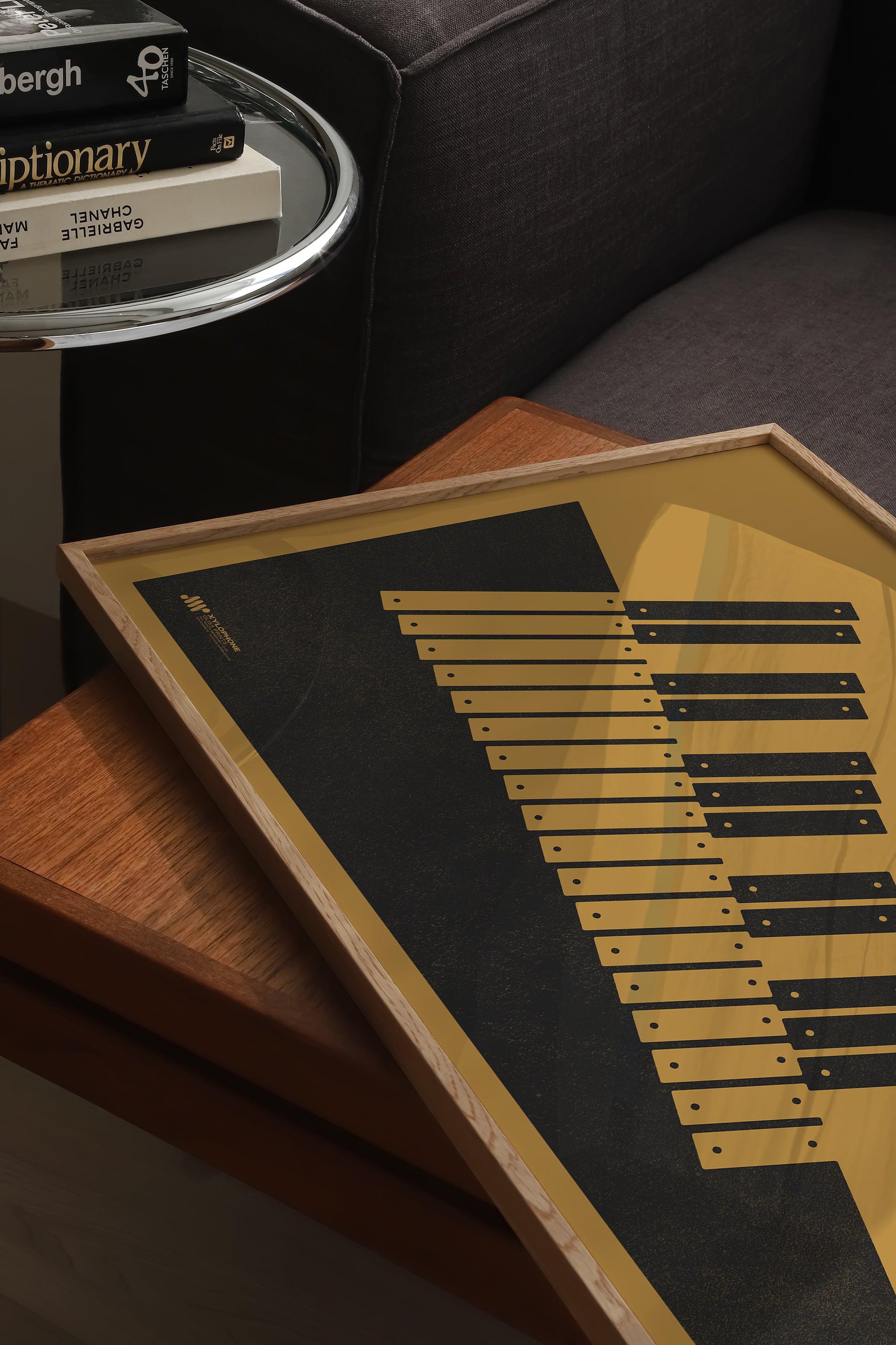 Xylophone Poster, Music Art Print, Yellow